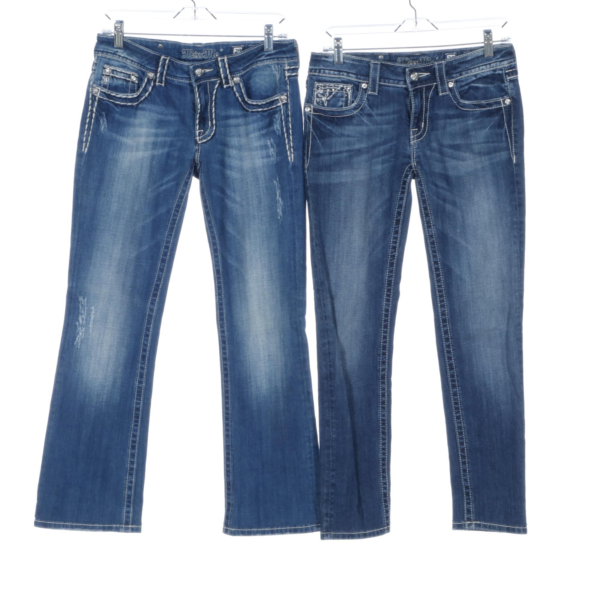 Miss Me Embellished Boot Cut and Skinny Jeans