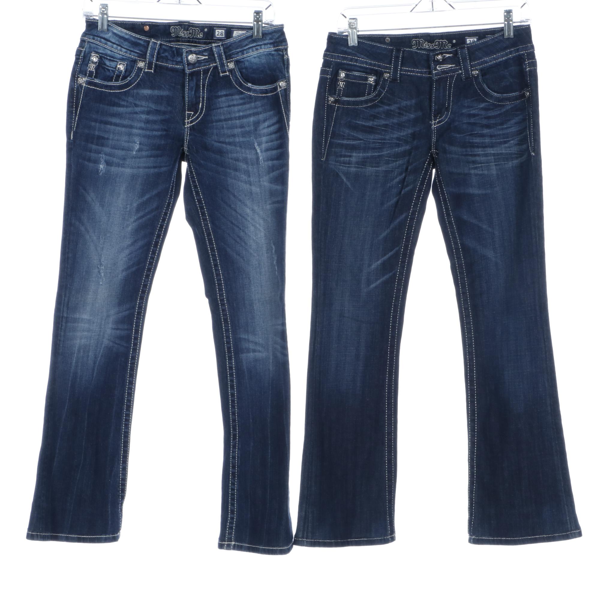 Miss Me Embellished Boot Cut and Skinny Jeans