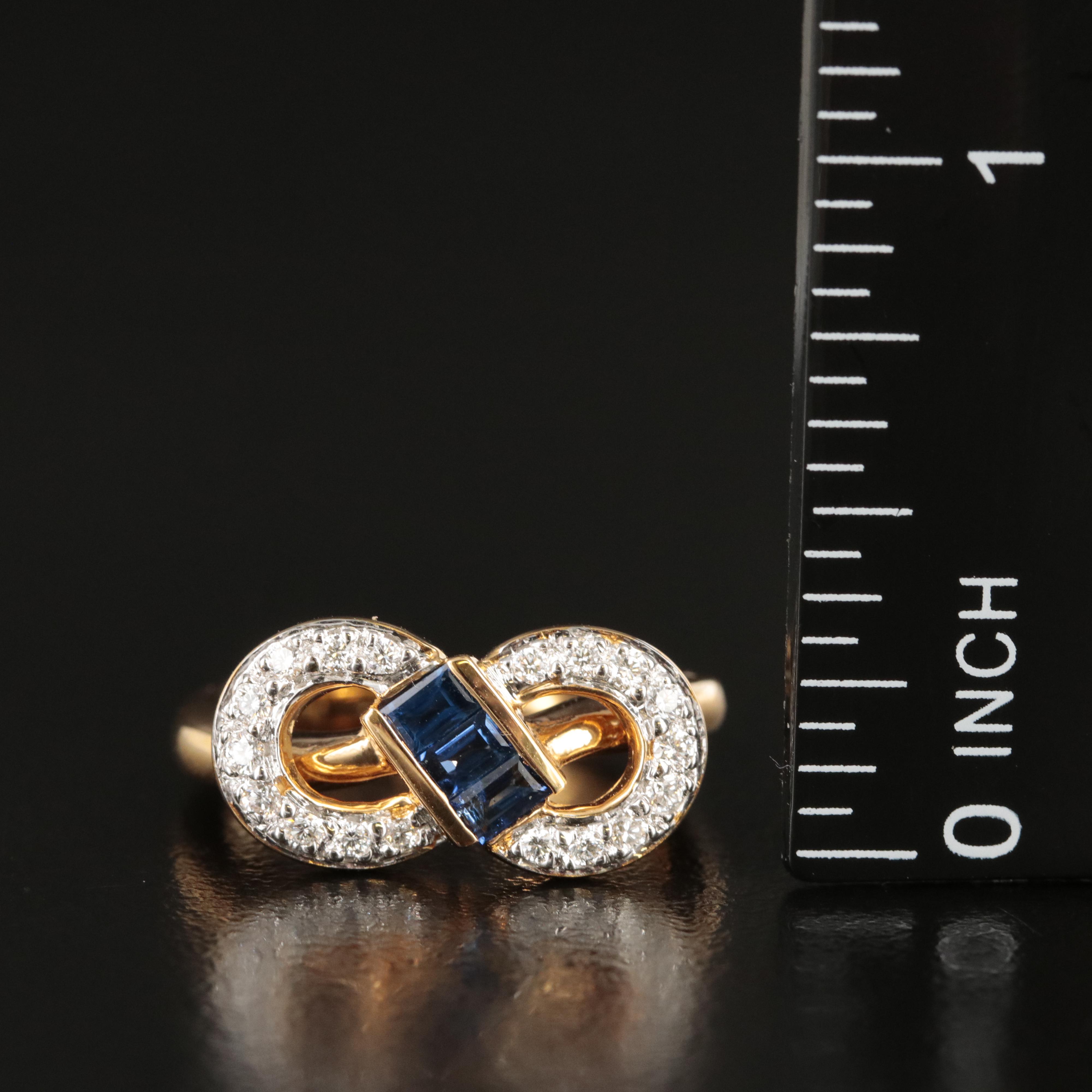 18K Sapphire and Diamond Ring