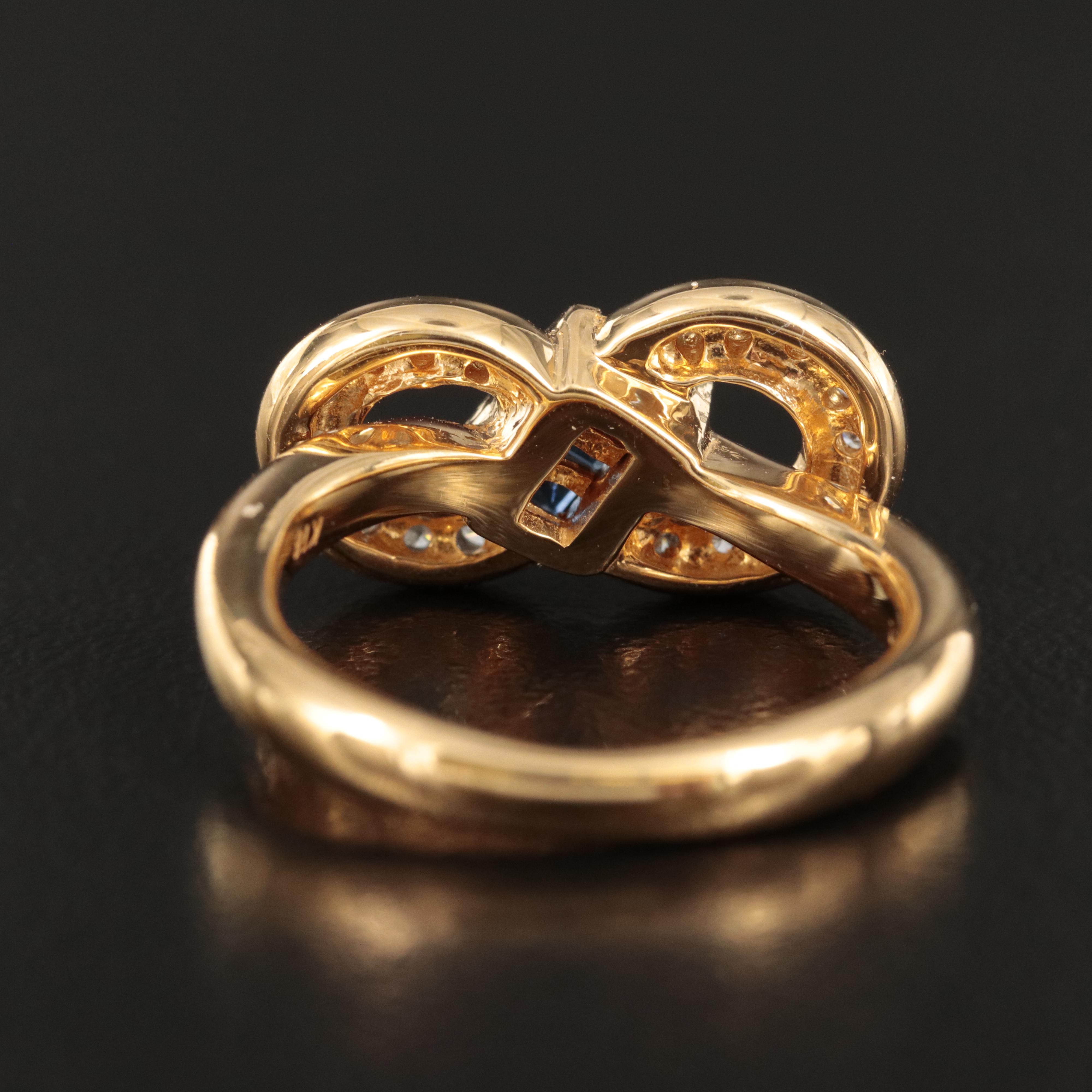 18K Sapphire and Diamond Ring