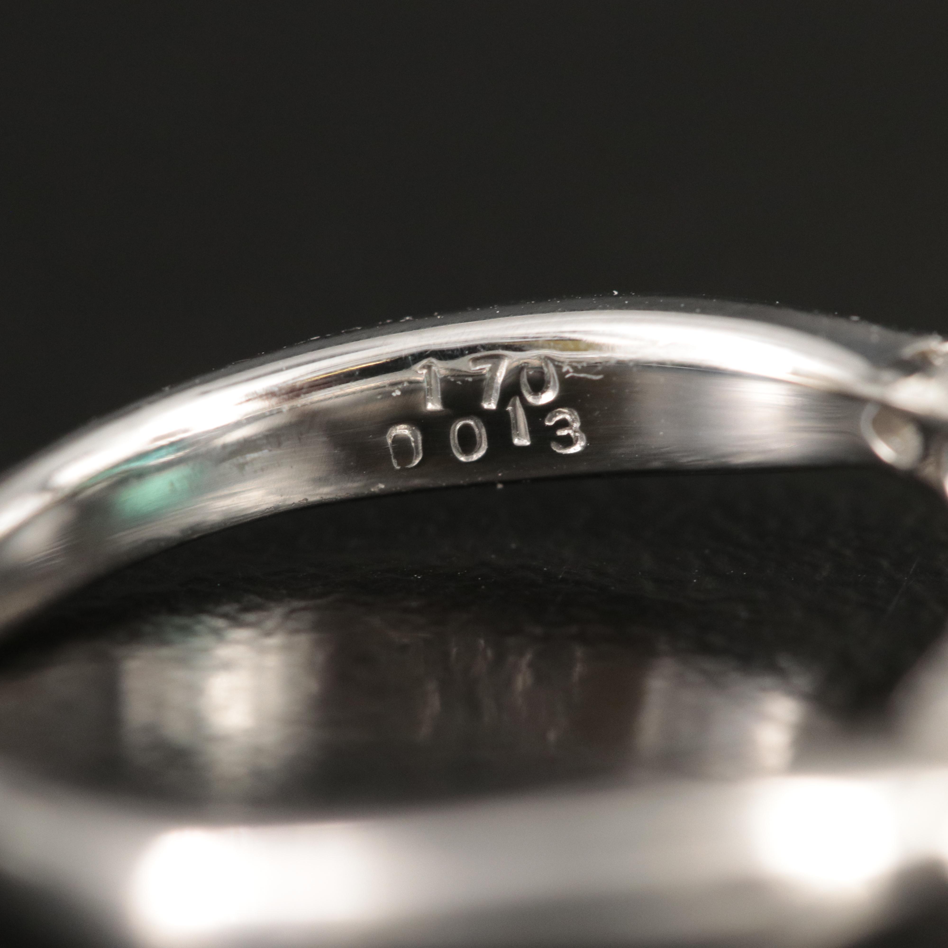 Platinum 1.70 CT Tourmaline and Diamond Ring