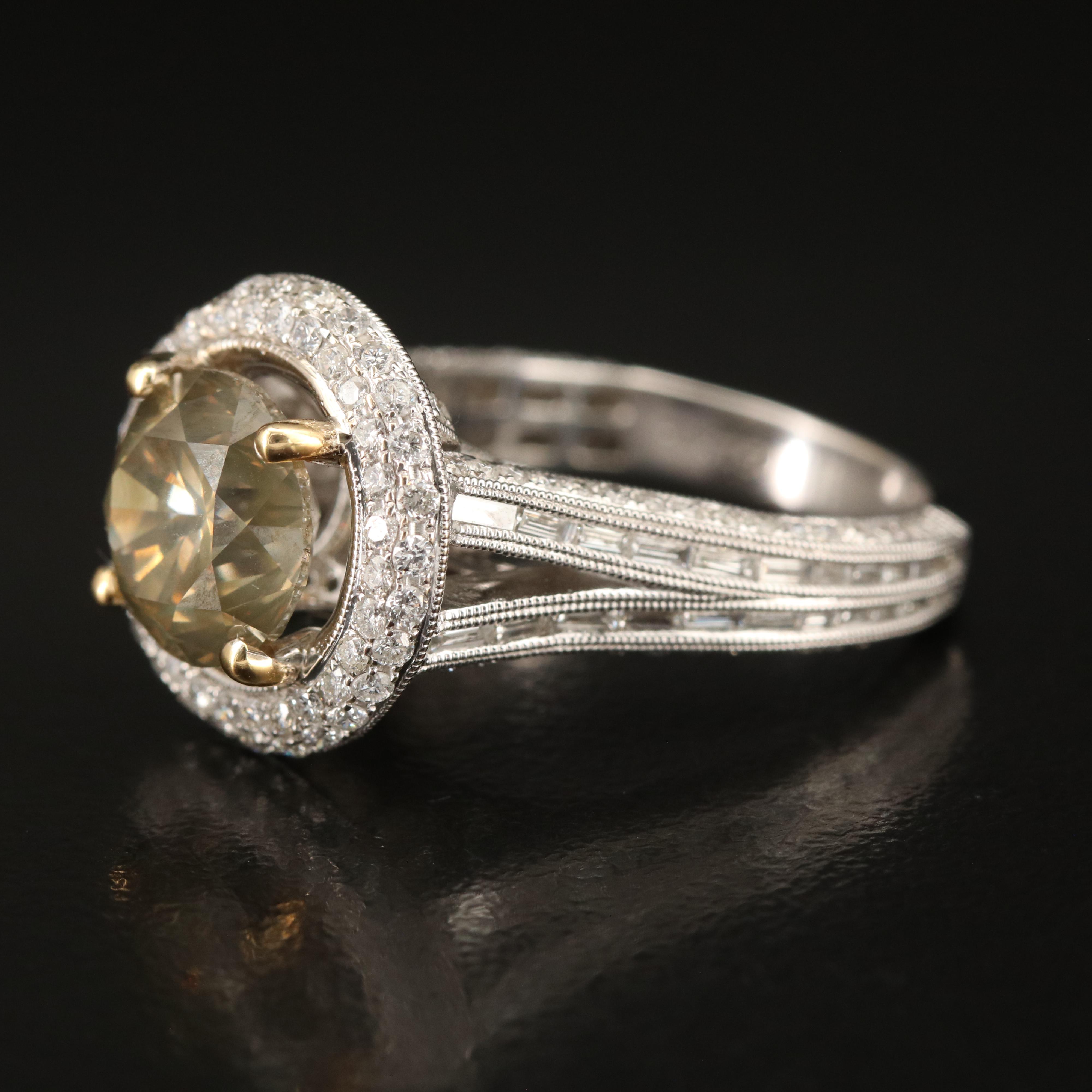 18K 5.14 CTW Diamond Halo Ring