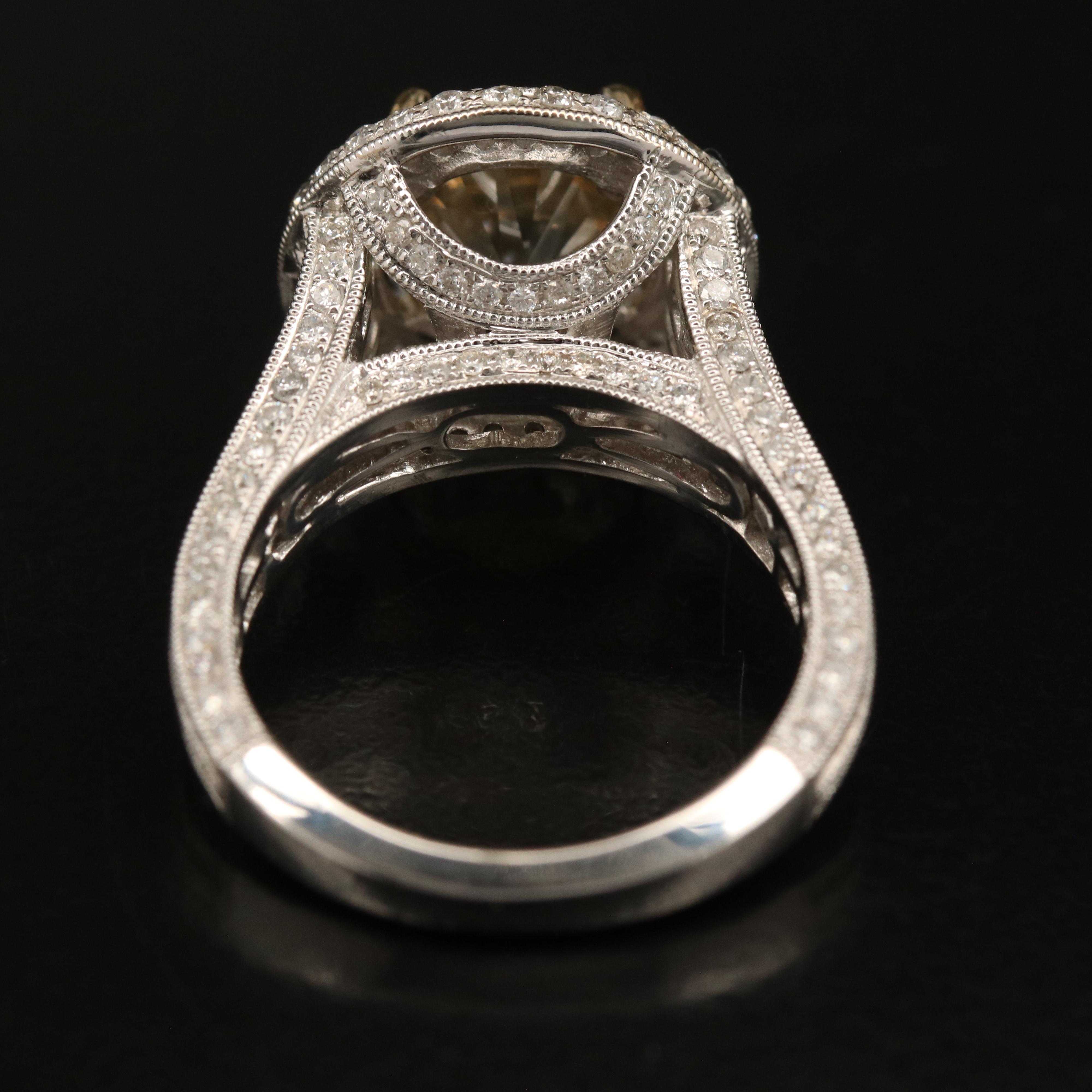 18K 5.14 CTW Diamond Halo Ring