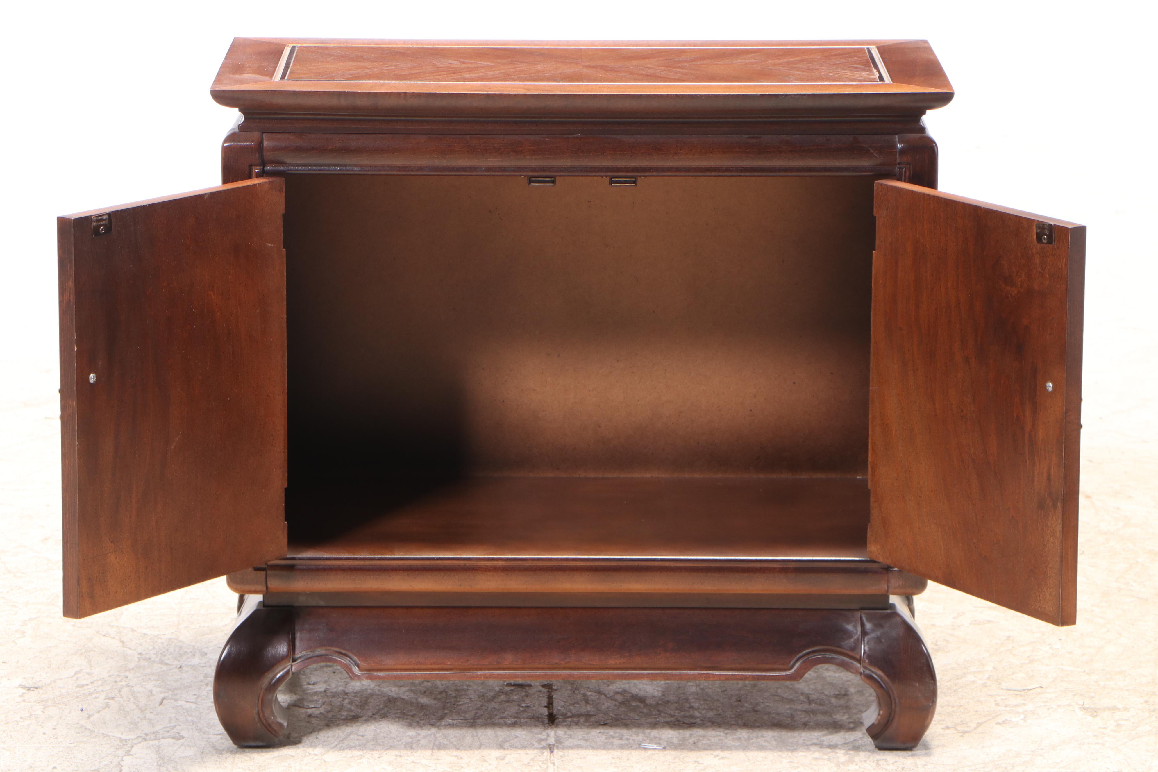 Chinese Style Press-Decorated Hardwood Side Cabinet, Mid to Late 20th Century