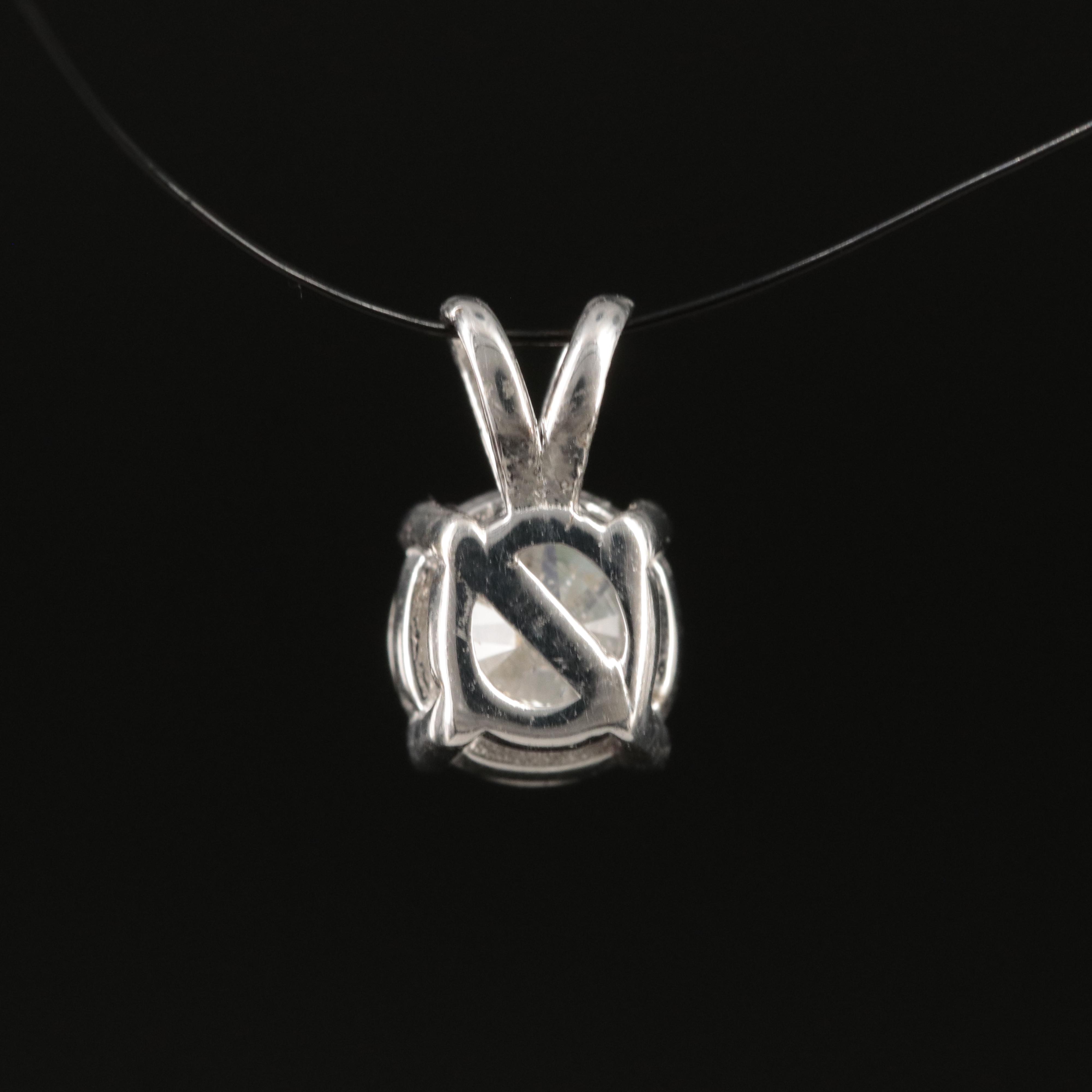 14K 0.65 CT Diamond Solitaire Pendant