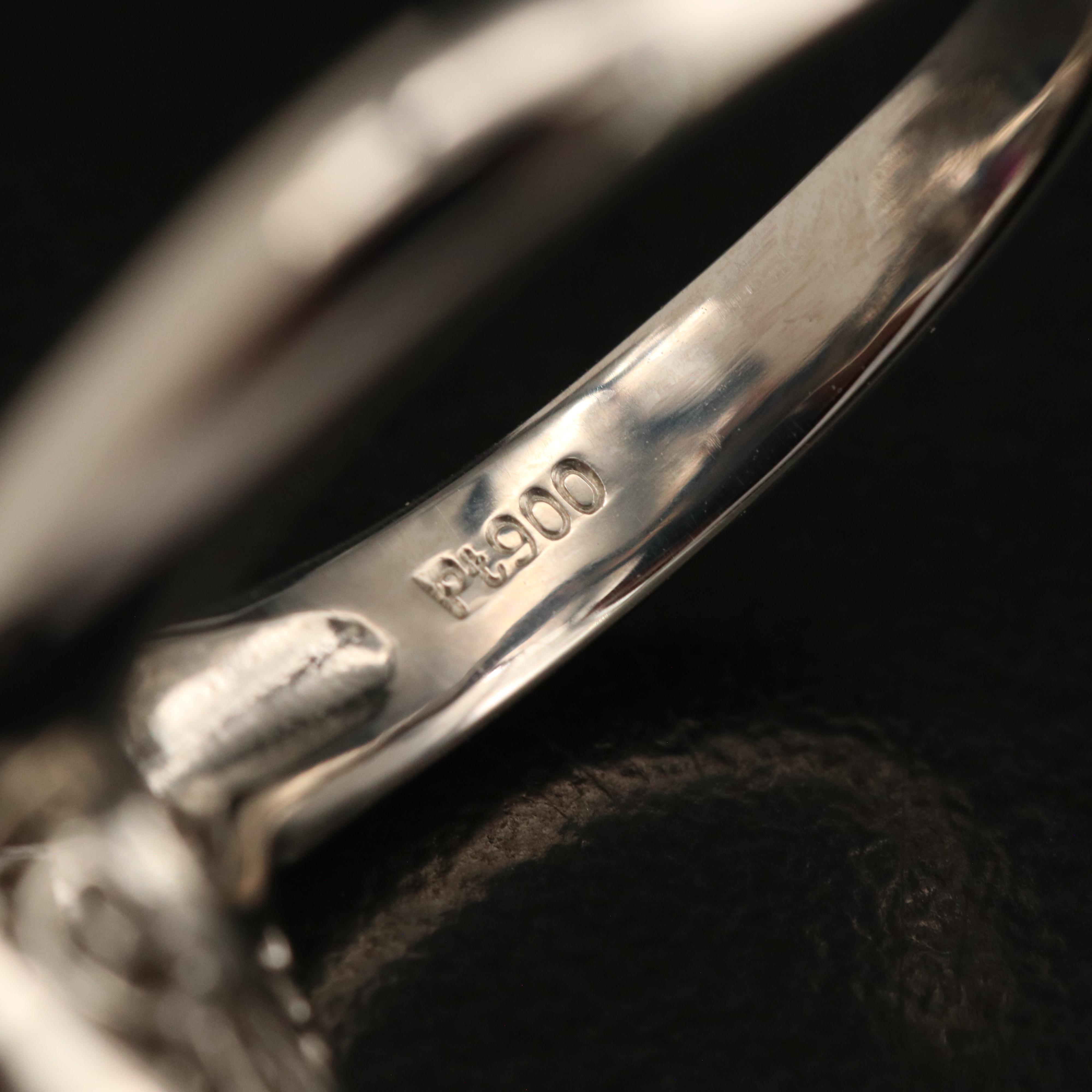 Platinum Ruby and Diamond Ring