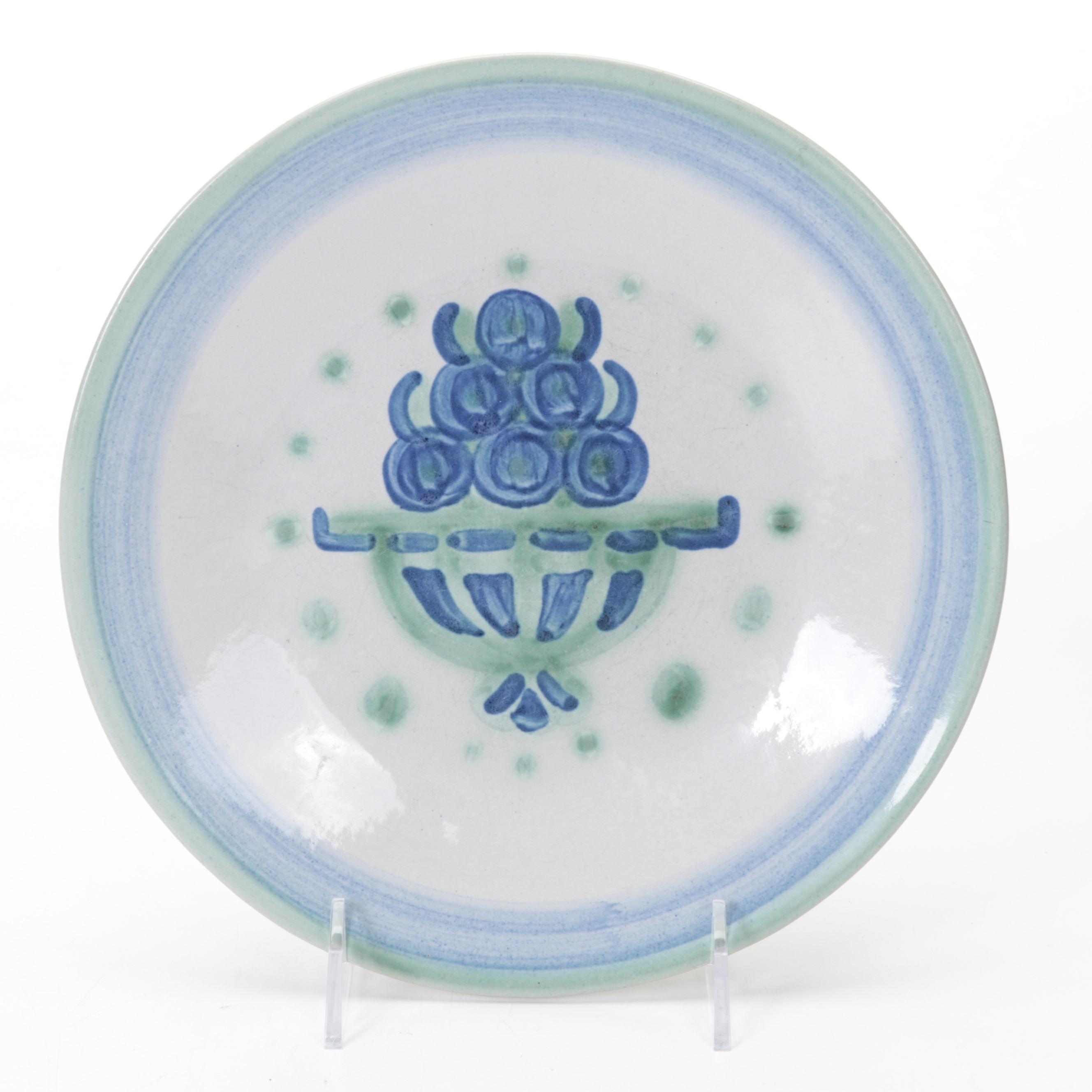 M.A. Hadley and Louisville Stoneware Pottery with Folk Art Ram Wall Hanging