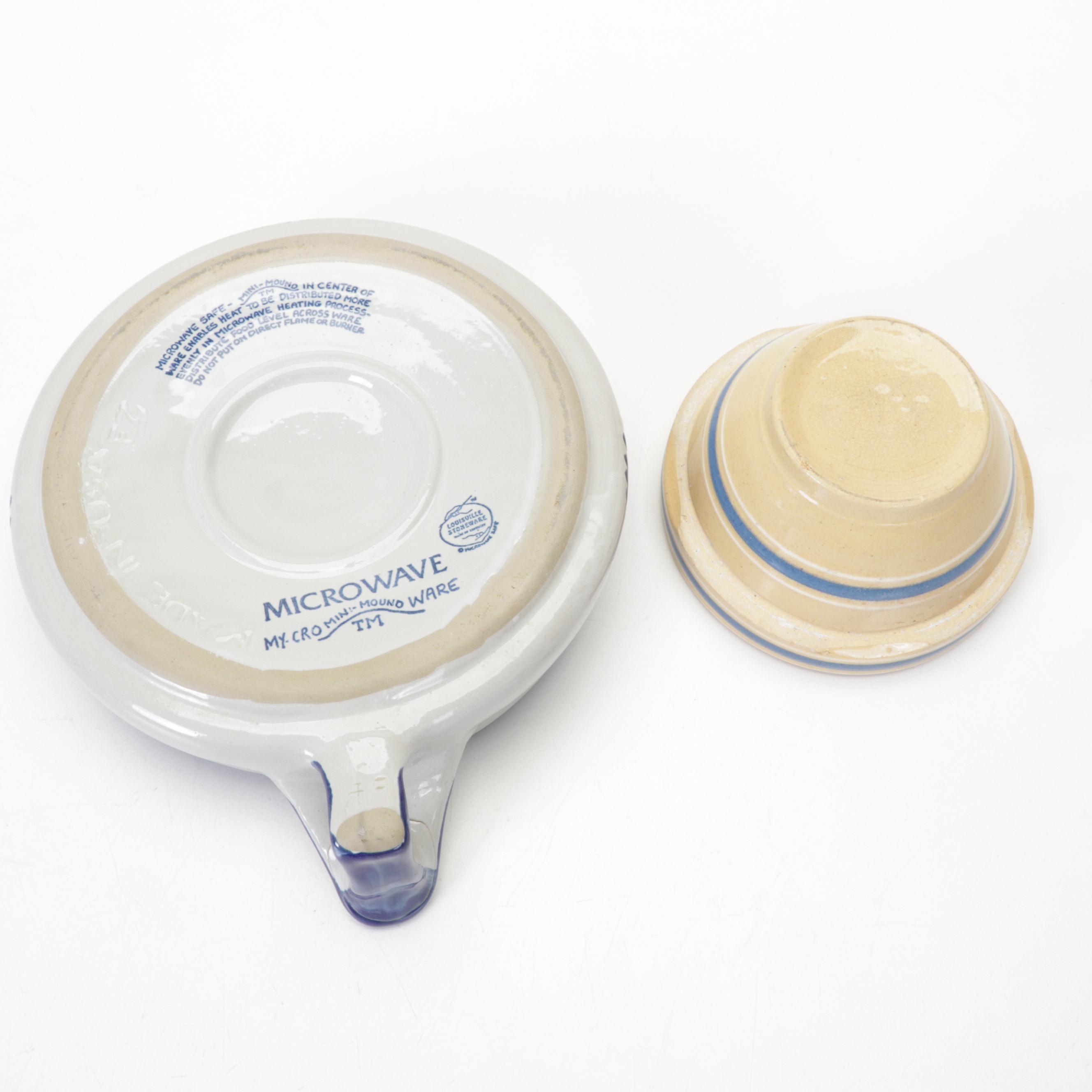 M.A. Hadley and Louisville Stoneware Pottery with Folk Art Ram Wall Hanging