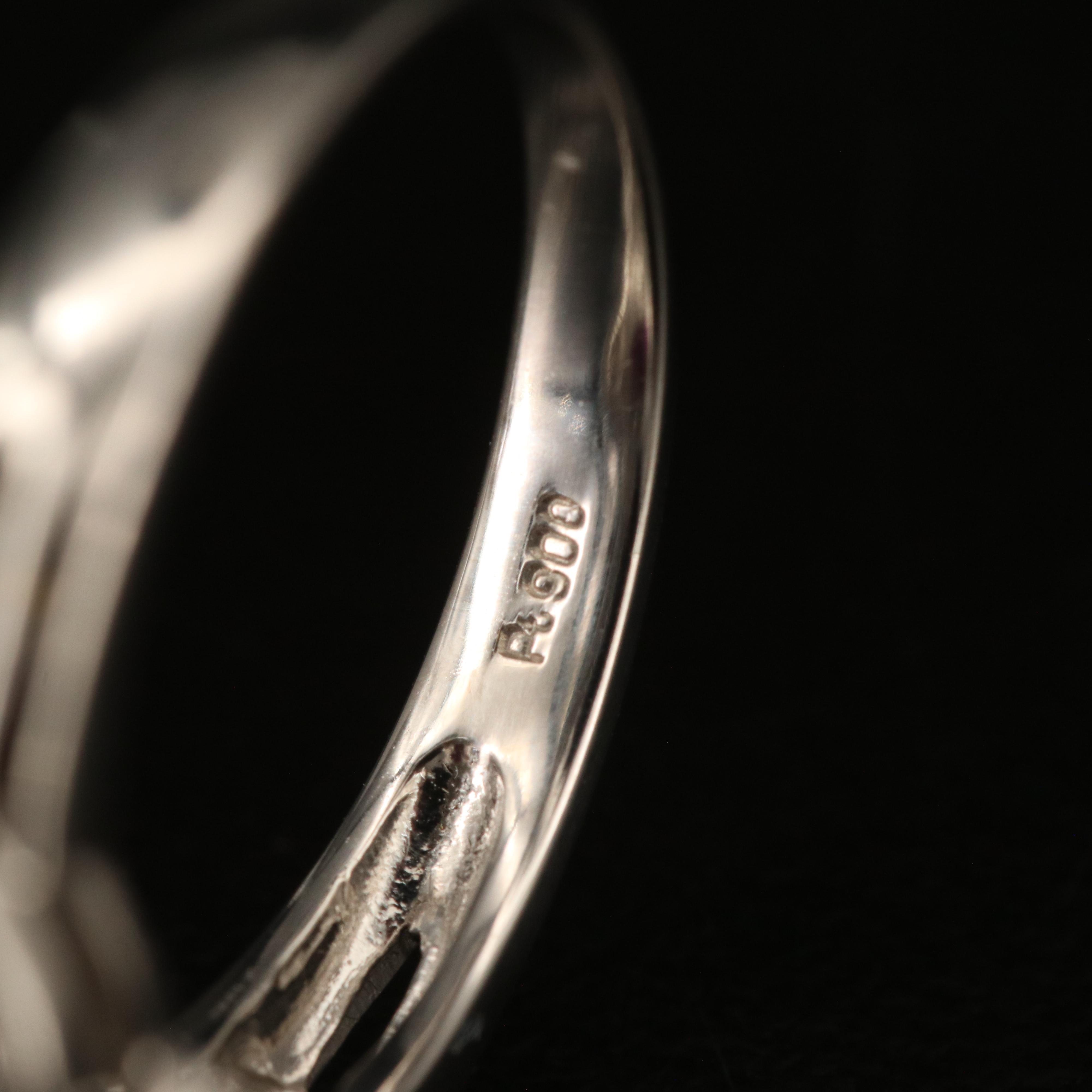 Platinum Ruby and Diamond Ring