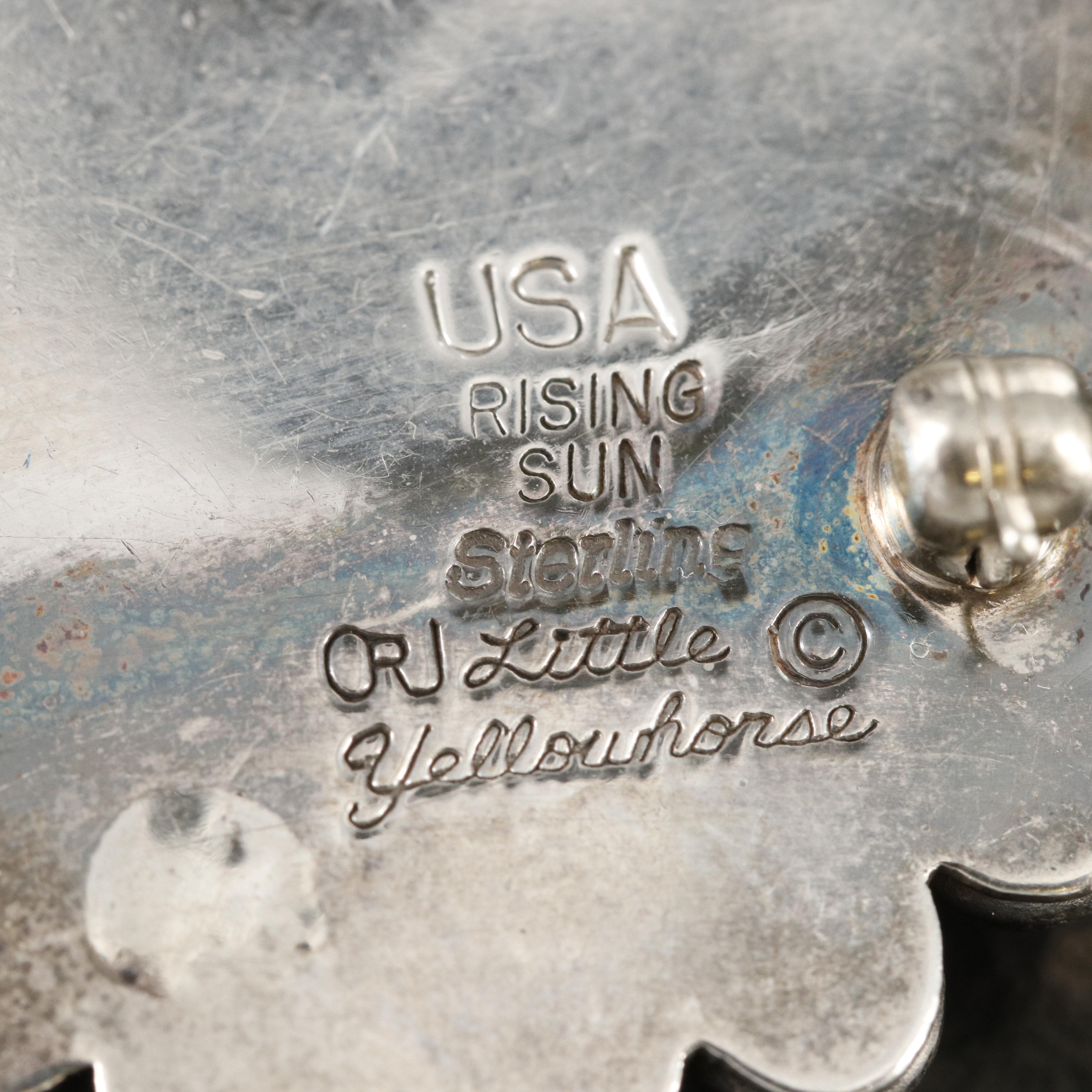 Richard "Little" Yellowhorse Navajo Diné Sterling Lapis Lazuli Converter Brooch