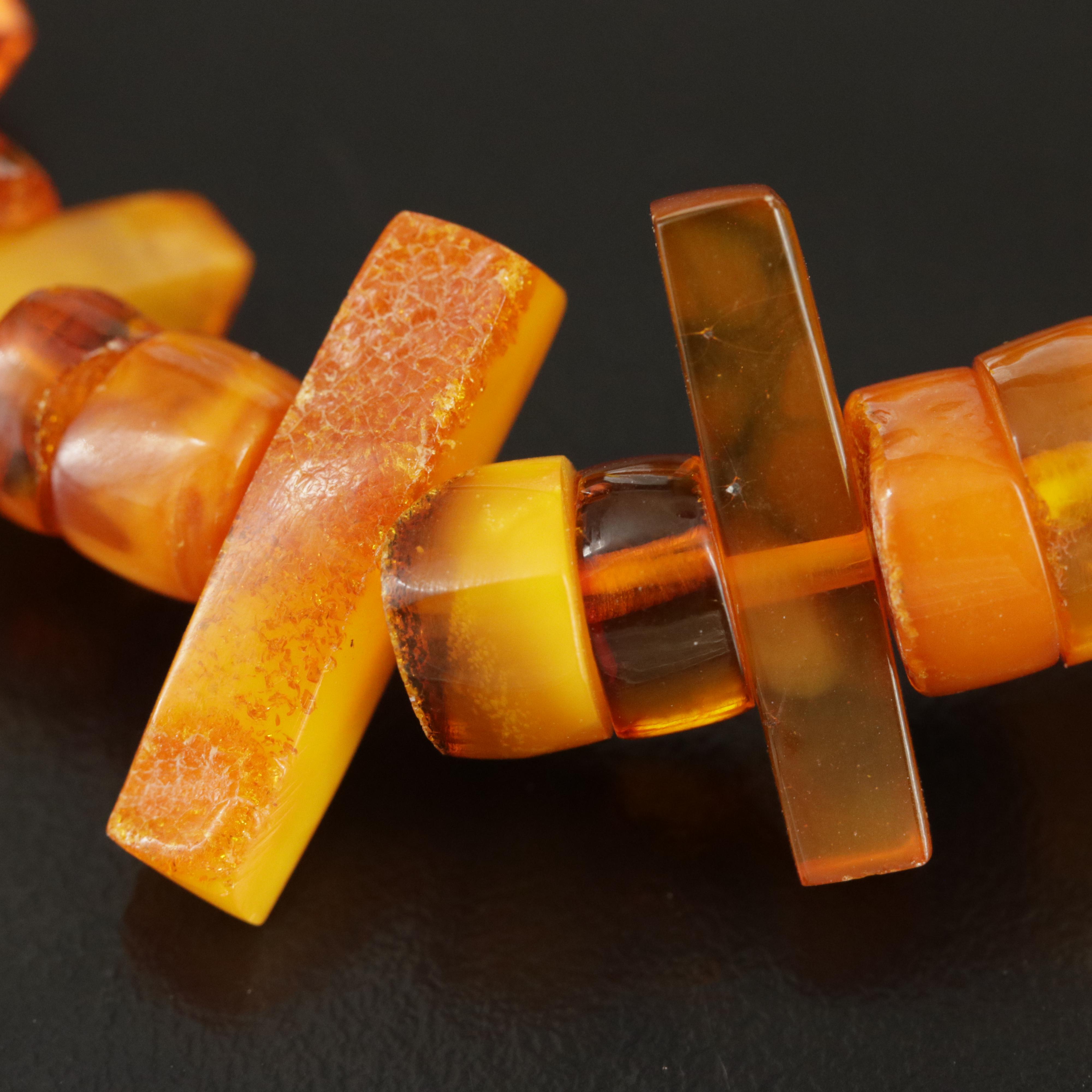 Amber and Copal Bracelets