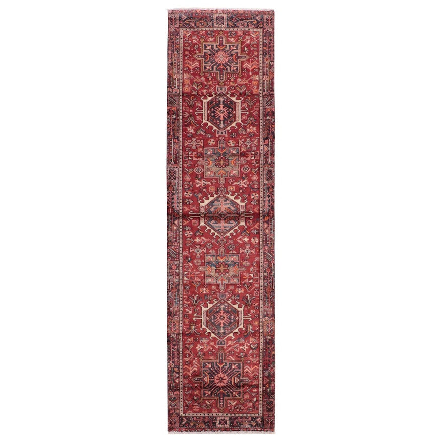 2'10 x 11'3 Hand-Knotted Persian Karaja Carpet Runner