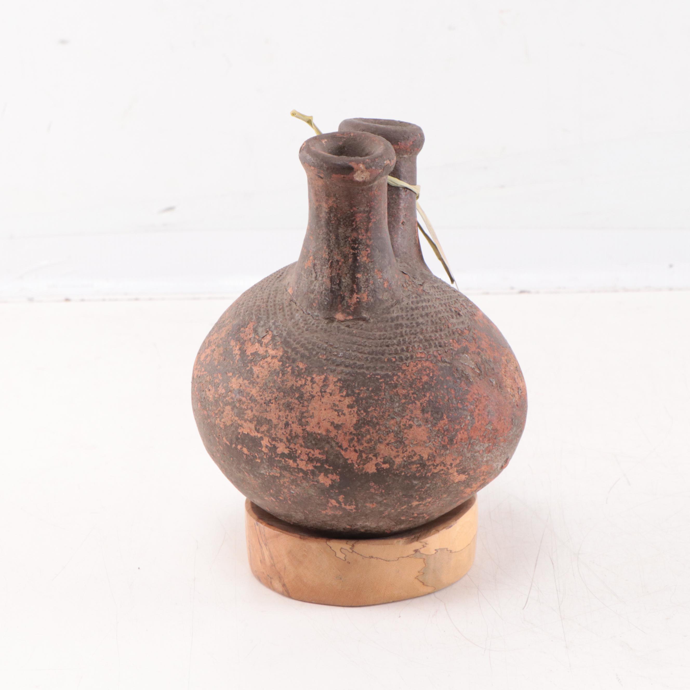 African Congo Luba Clay Pouring Vessel, Late 20th Century