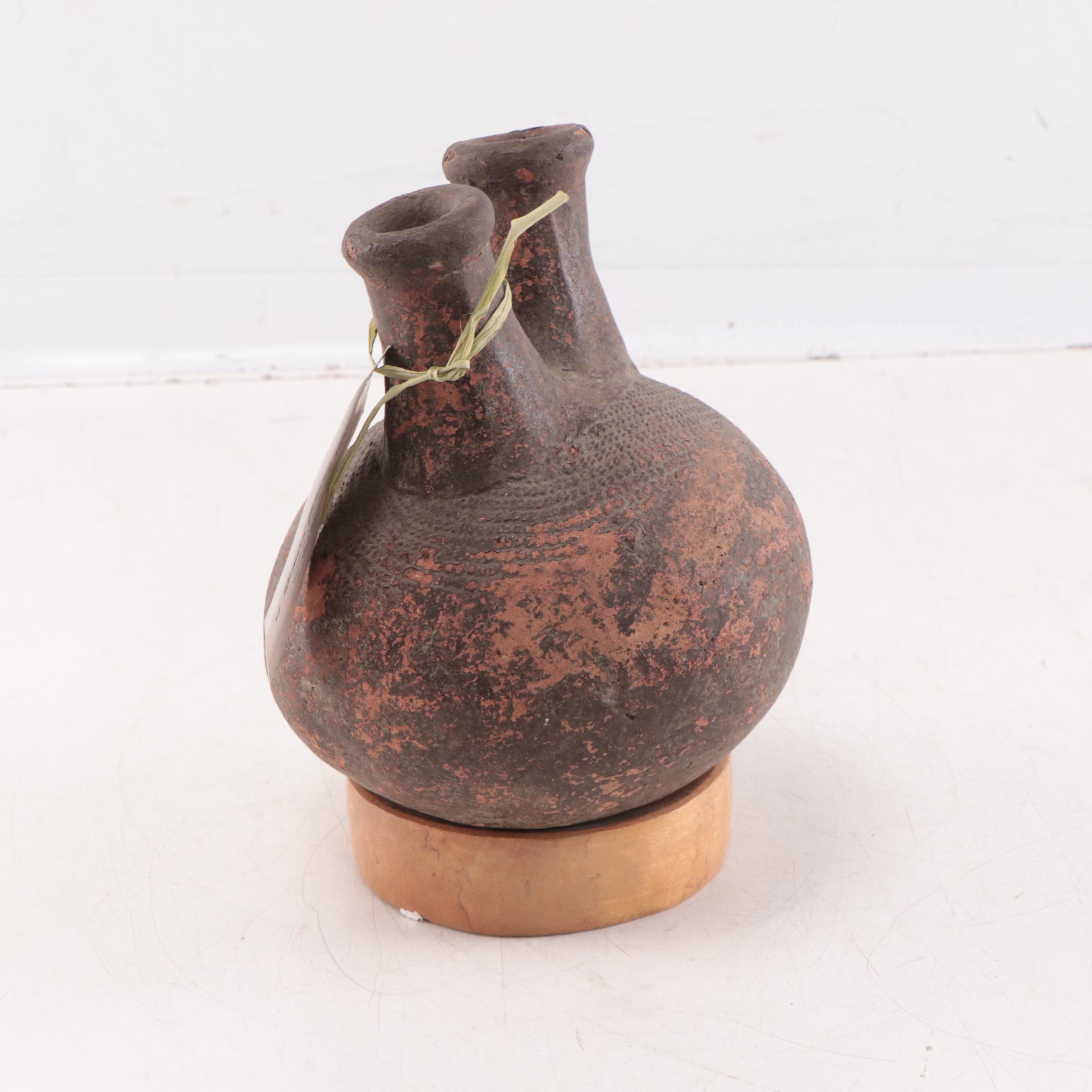 African Congo Luba Clay Pouring Vessel, Late 20th Century