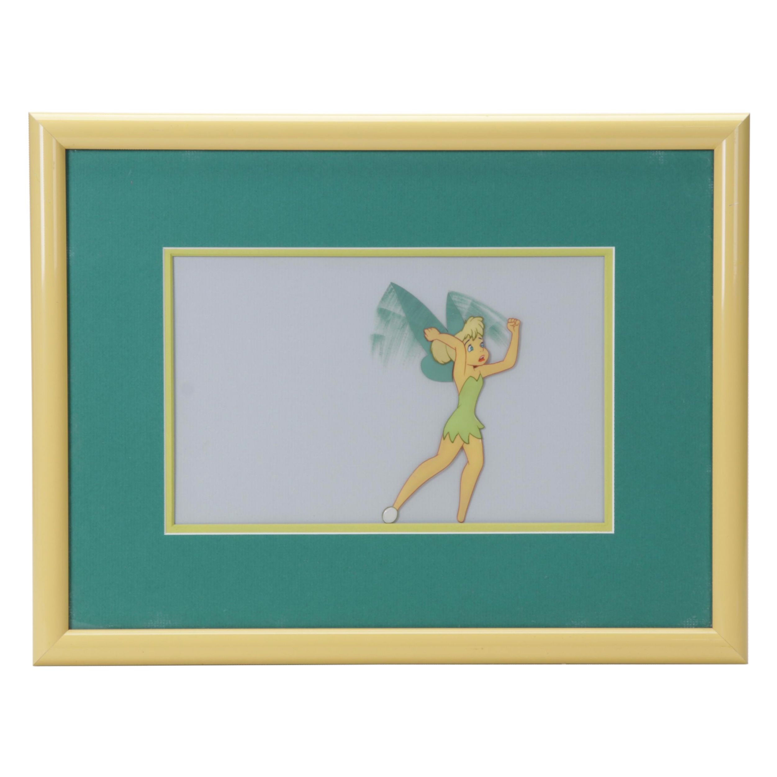 Disney "Peter Pan" Hand-Painted Animation Cel "Tinkerbell," Circa 1953