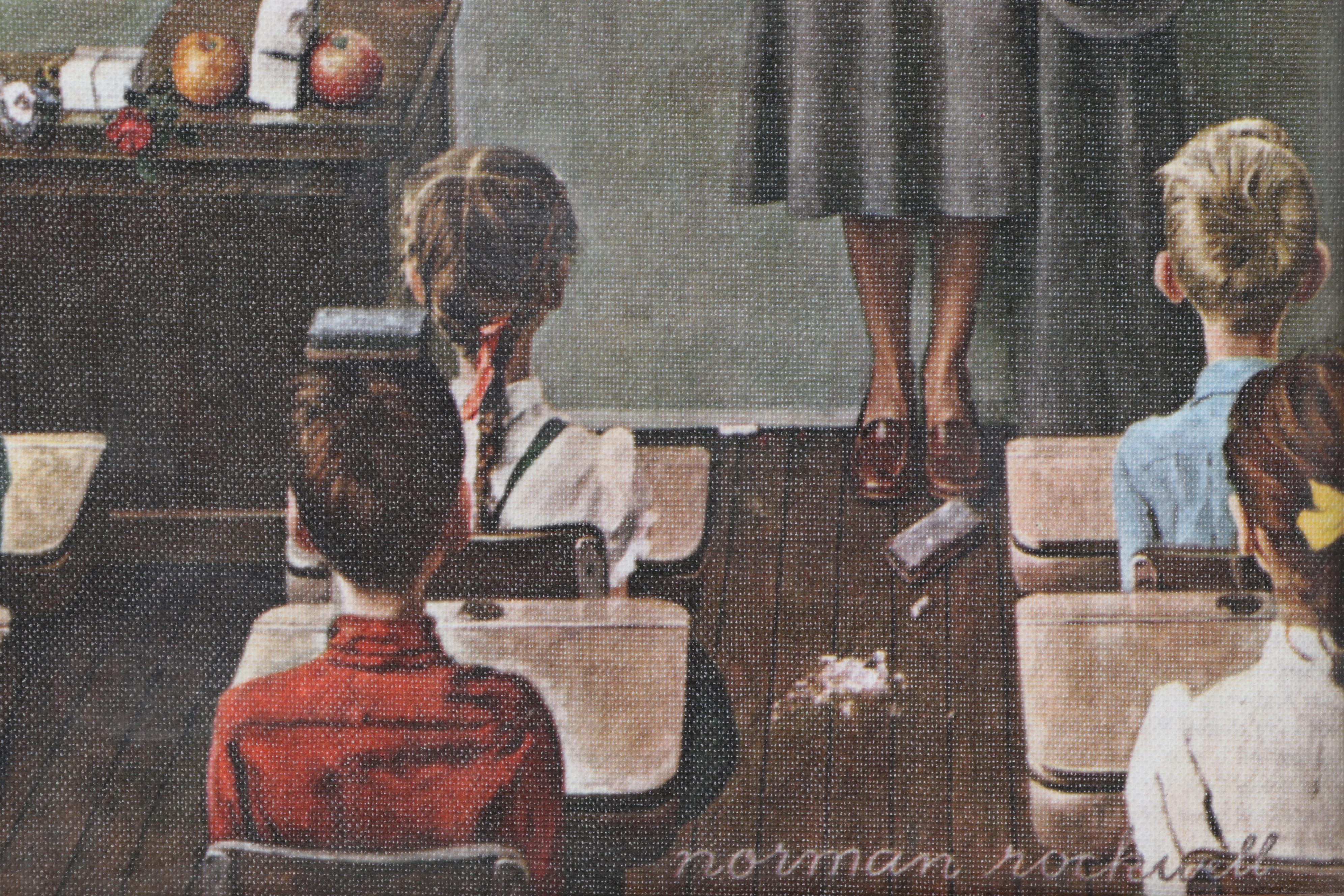 Offset Lithograph After Norman Rockwell "Happy Birthday Miss Jones," Circa 2000