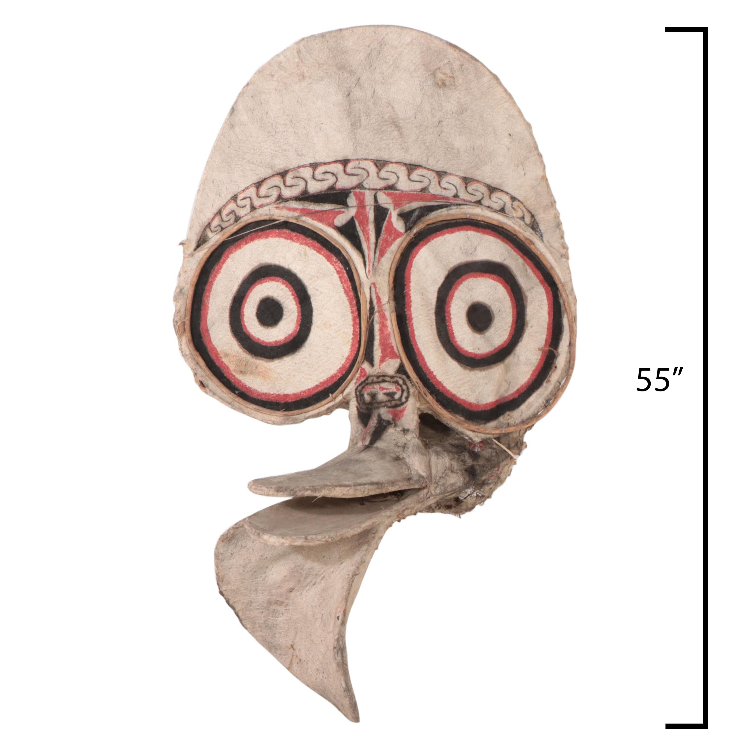Baining Large-Scale Barkcloth Dance Mask, Papua New Guinea/New Britain