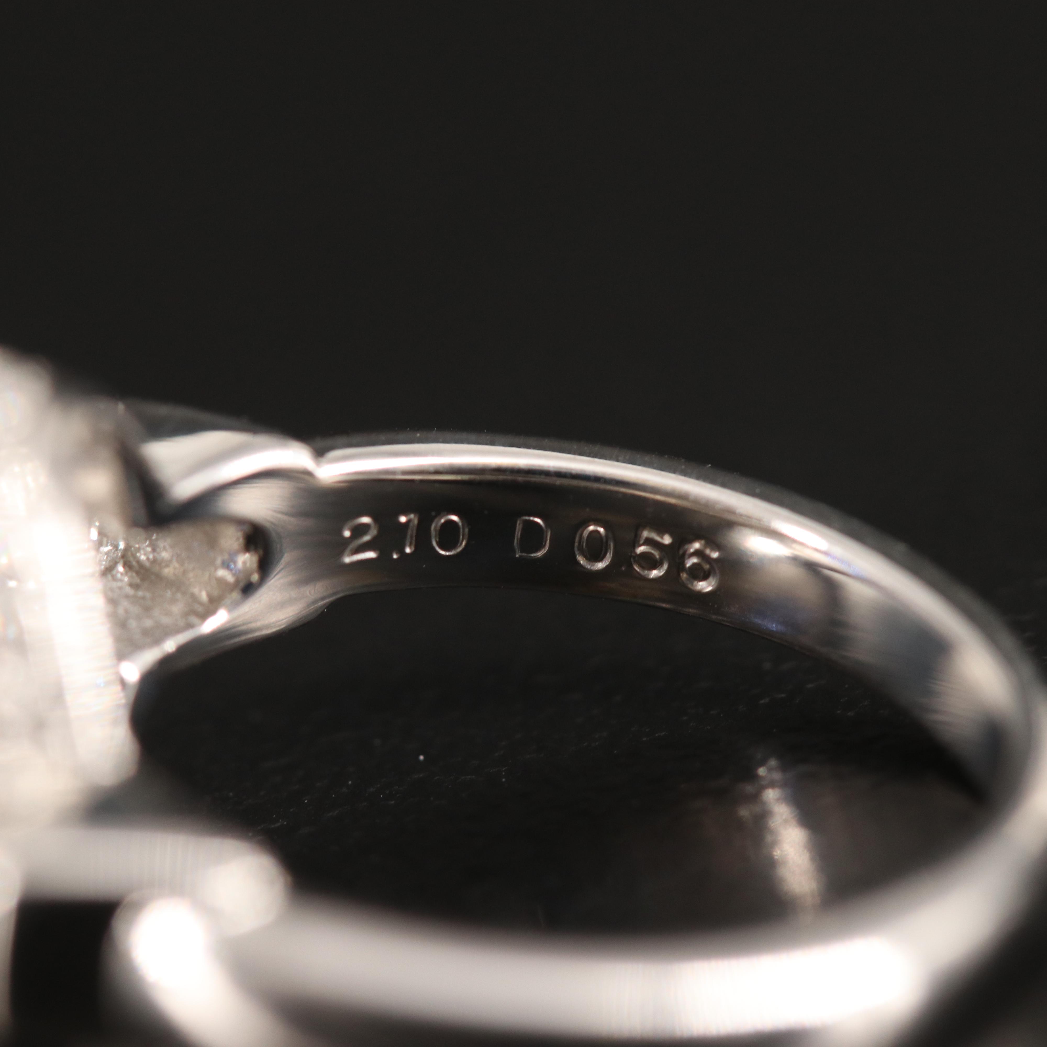 Platinum 2.10 CT Sapphire and Diamond Ring