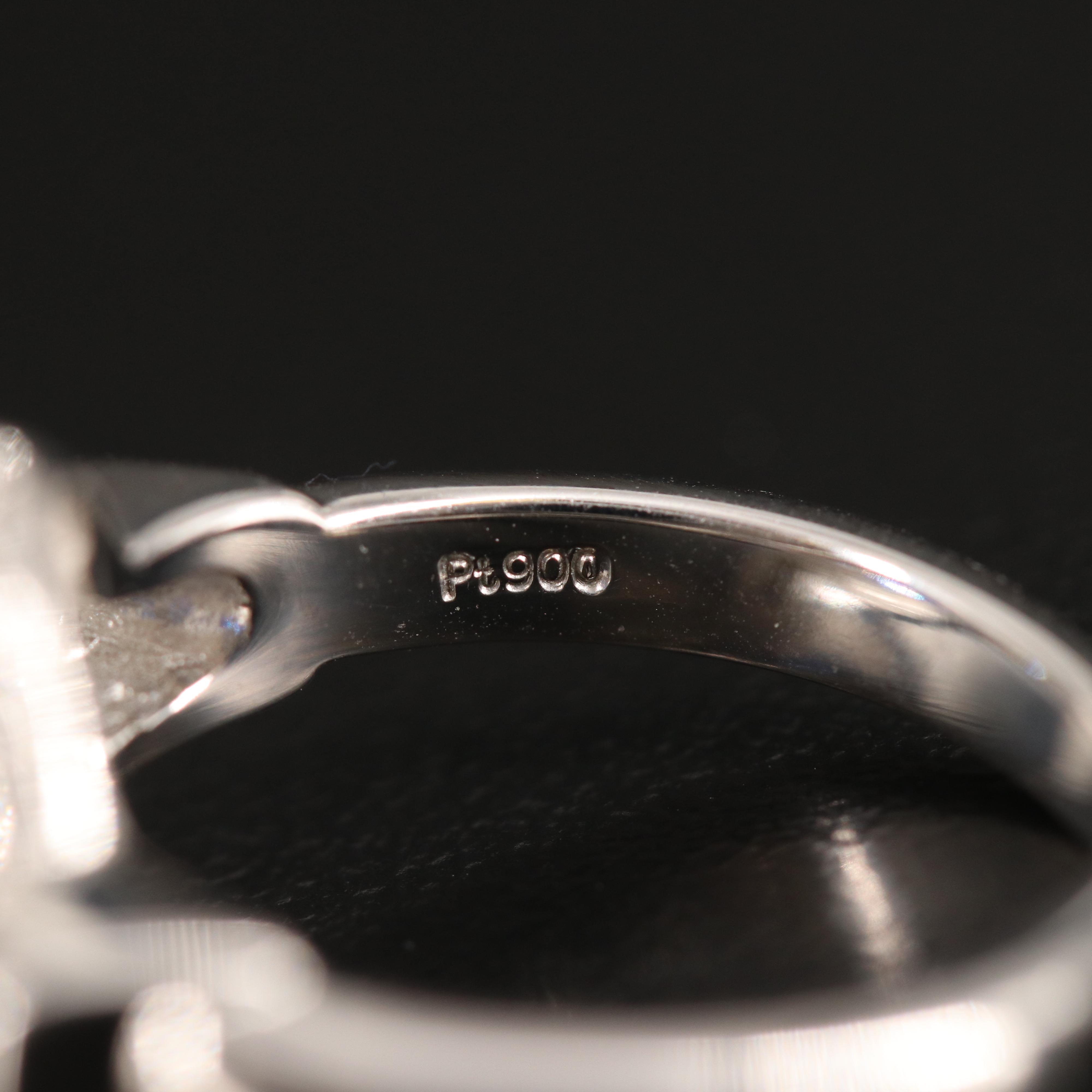 Platinum 2.10 CT Sapphire and Diamond Ring