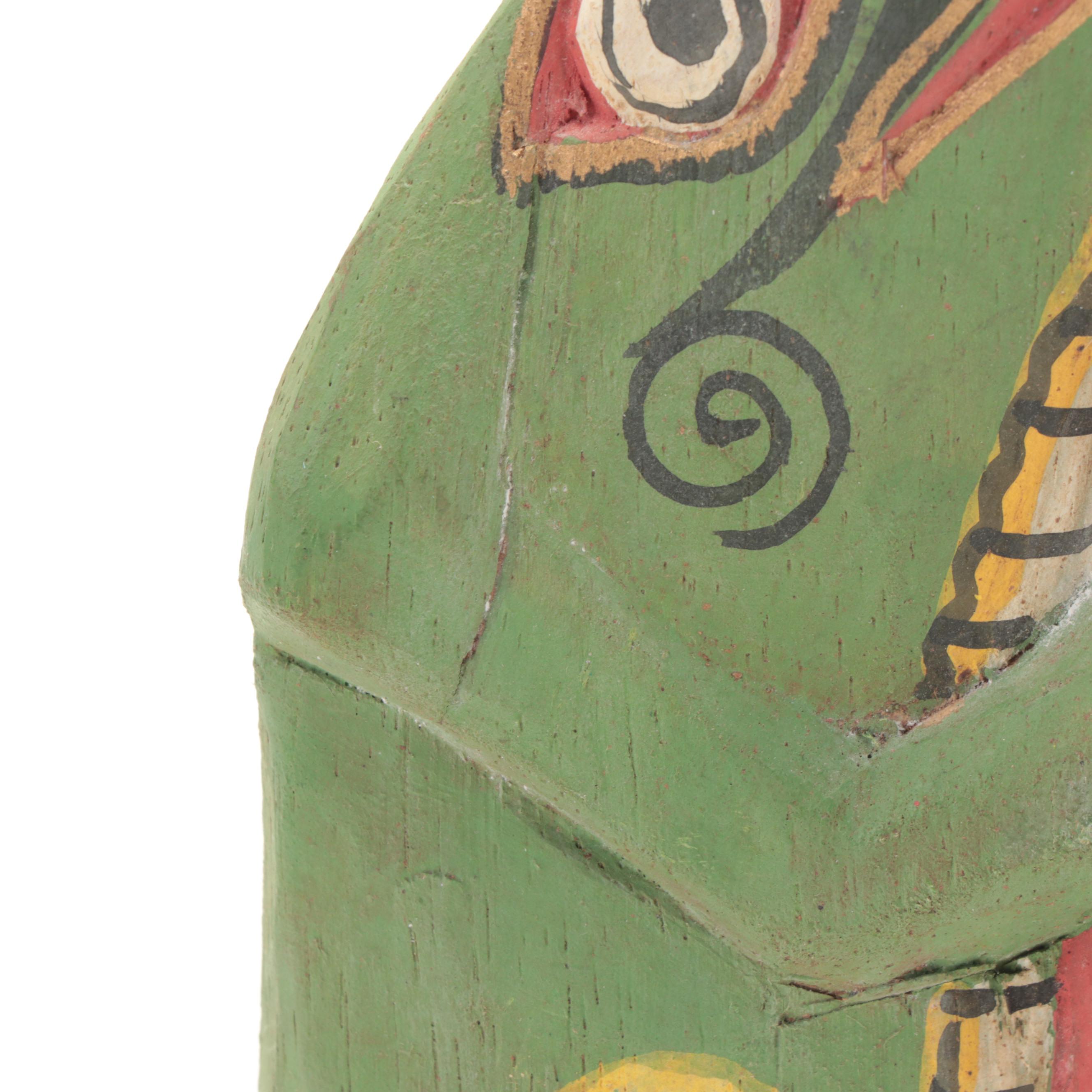 Indonesian Carved Balsa Wood Frog Musician Figurines