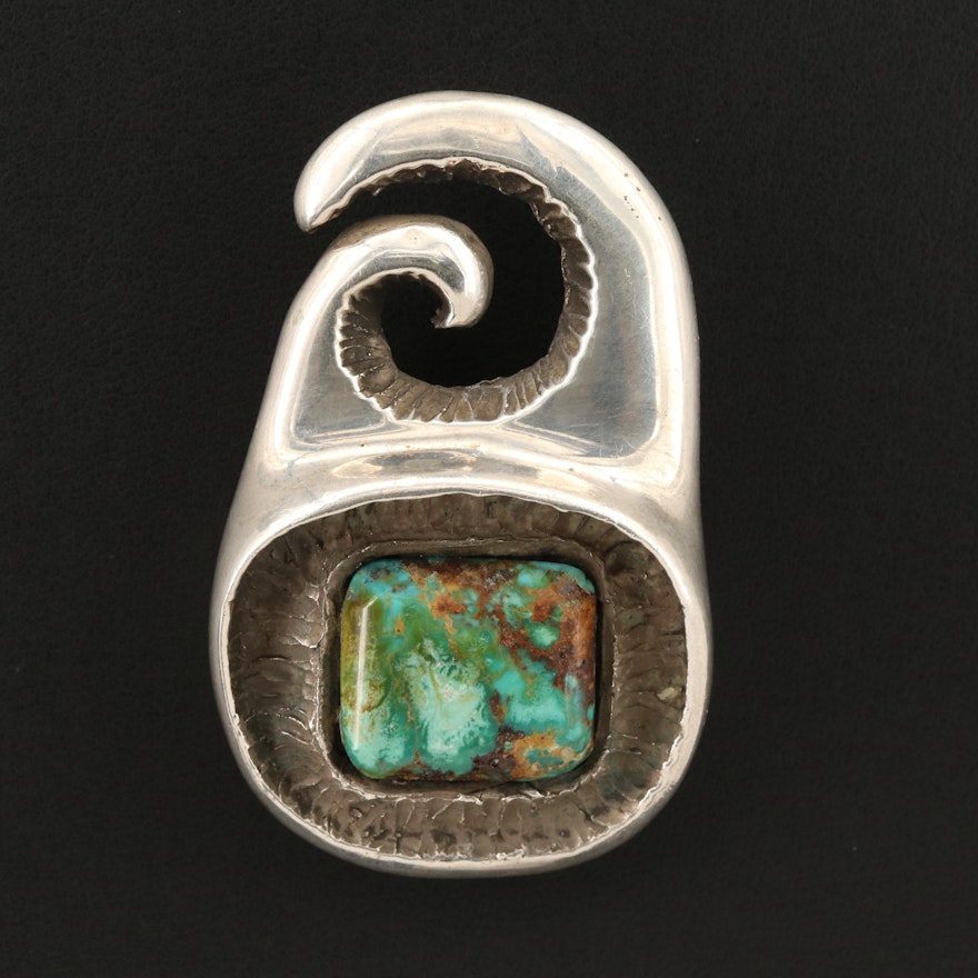 Studio Made Sterling Turquoise Pendant