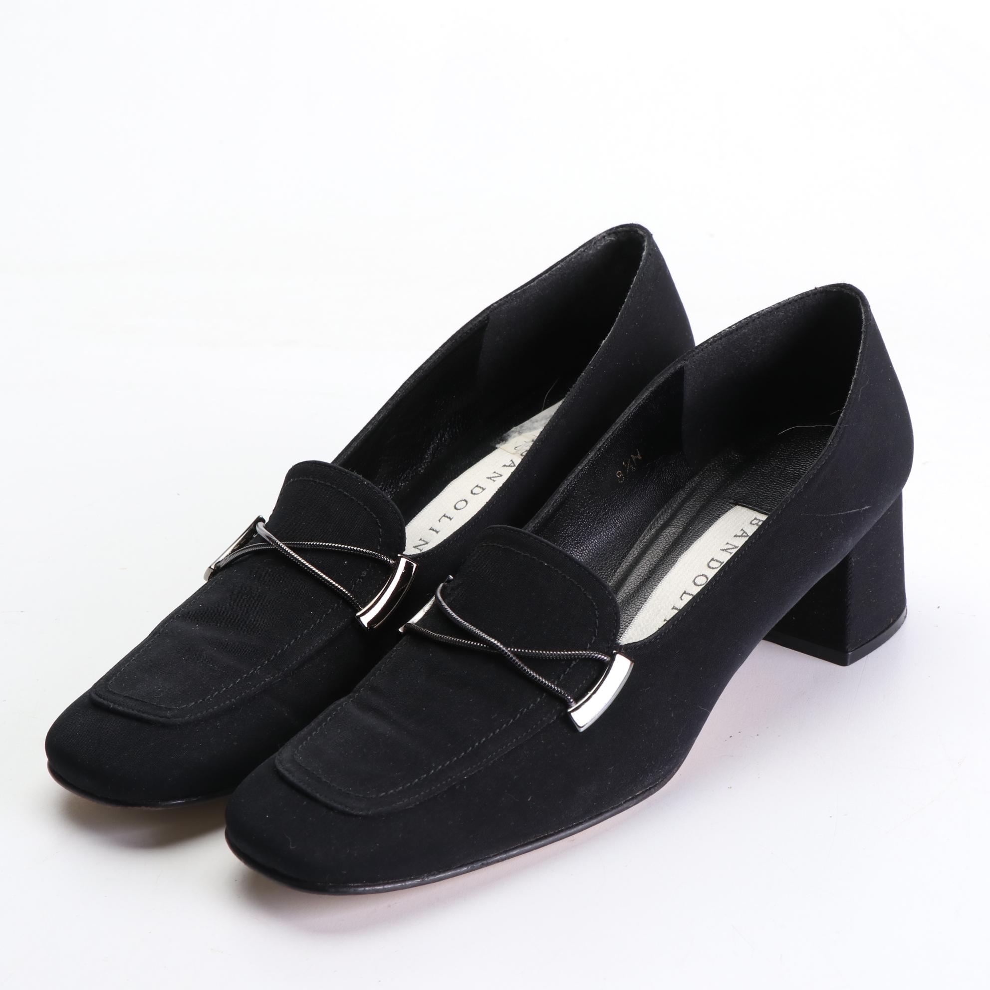 Bandolino Nylon Heeled Loafers with Other Leather Mules and Loafers