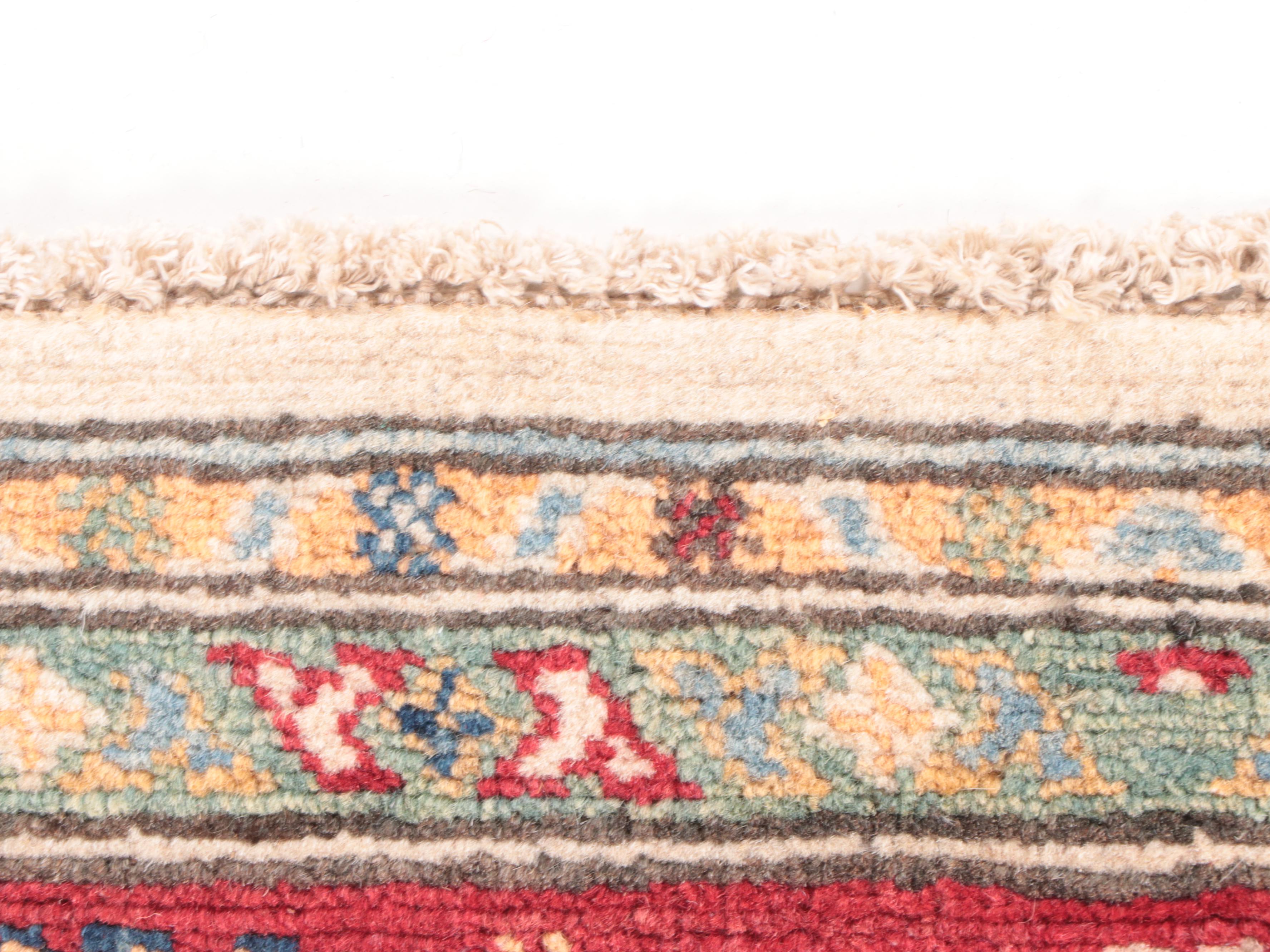 4'10 x 6'5 Hand-Knotted Pakistani Kazak-Style Area Rug