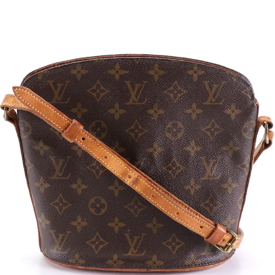 Louis Vuitton Drouot Crossbody Bag in Monogram Canvas and Vachetta Leather