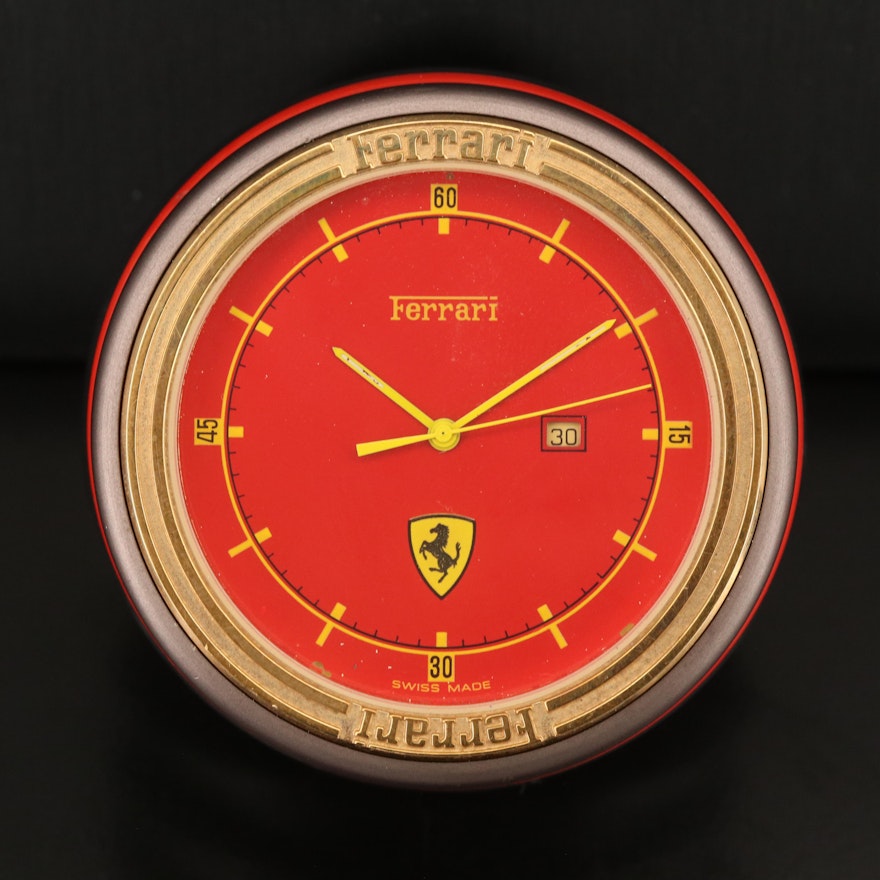 Ferrari Quartz Desk Clock with Date