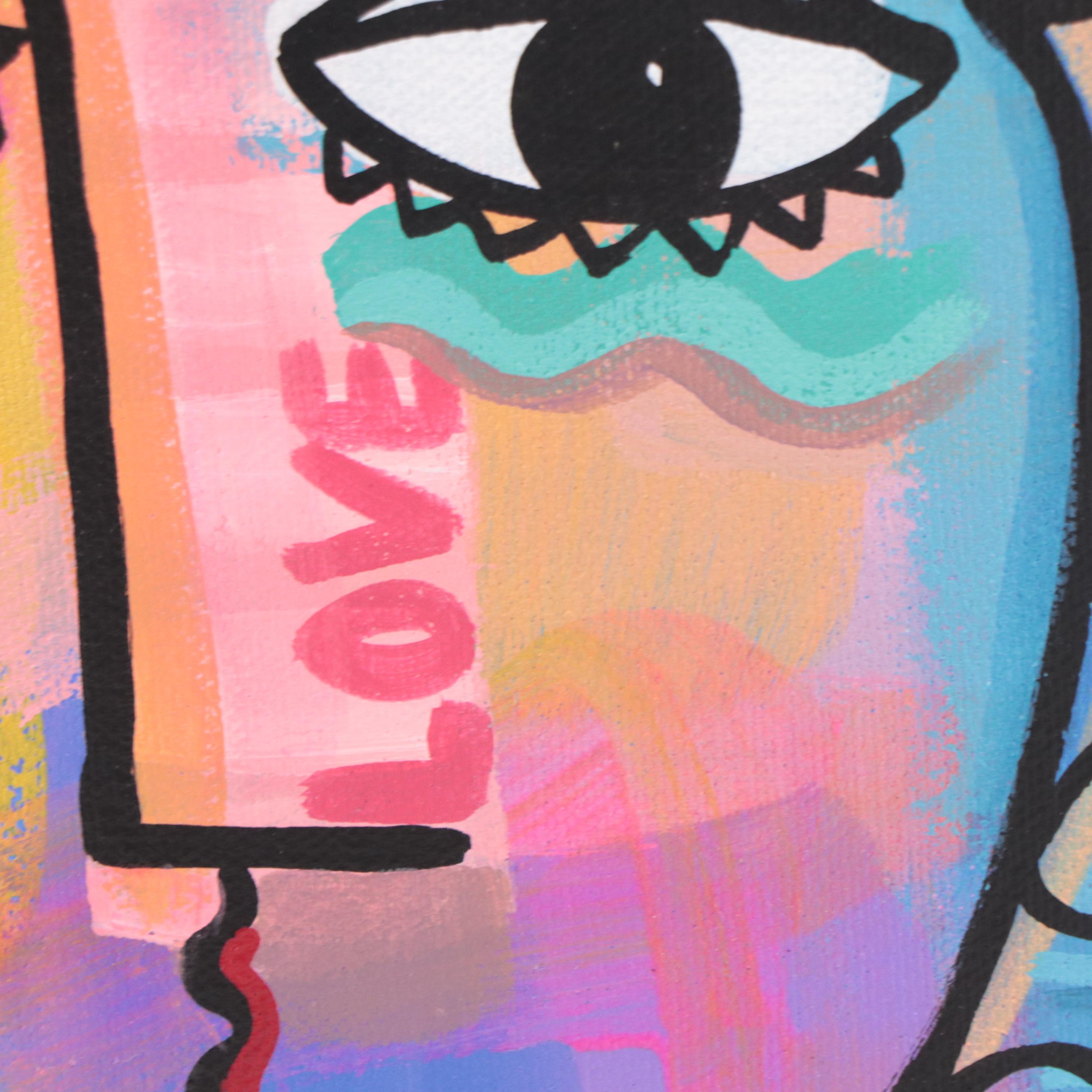 Michel Blázquez Acrylic Painting "The Night is Blue," 2023