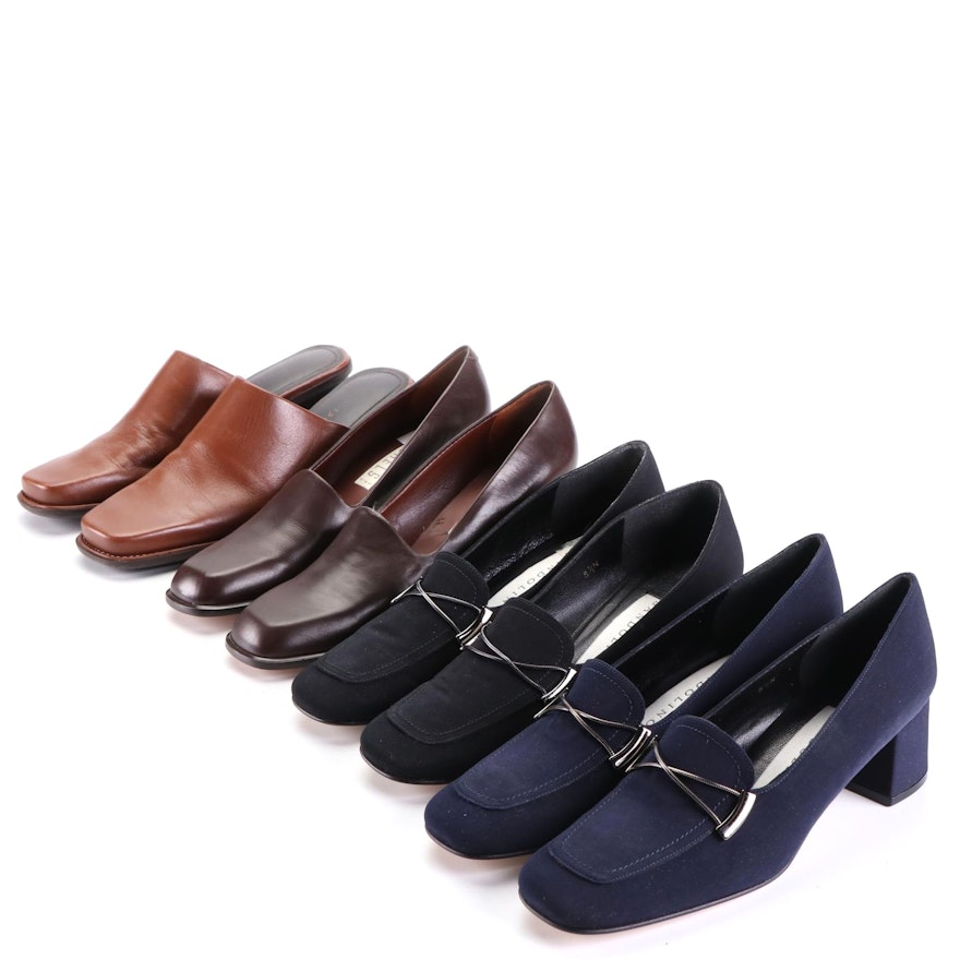 Bandolino Nylon Heeled Loafers with Other Leather Mules and Loafers