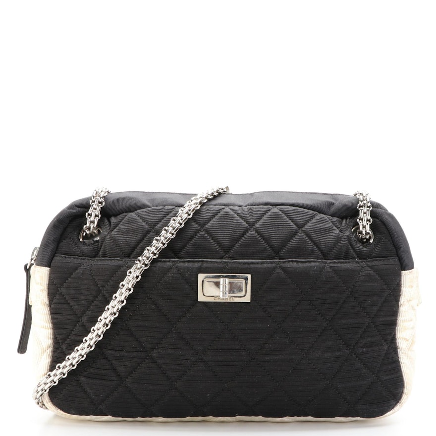 Chanel Mademoiselle Turnlock Quilted Nylon Chain Strap Shoulder Bag