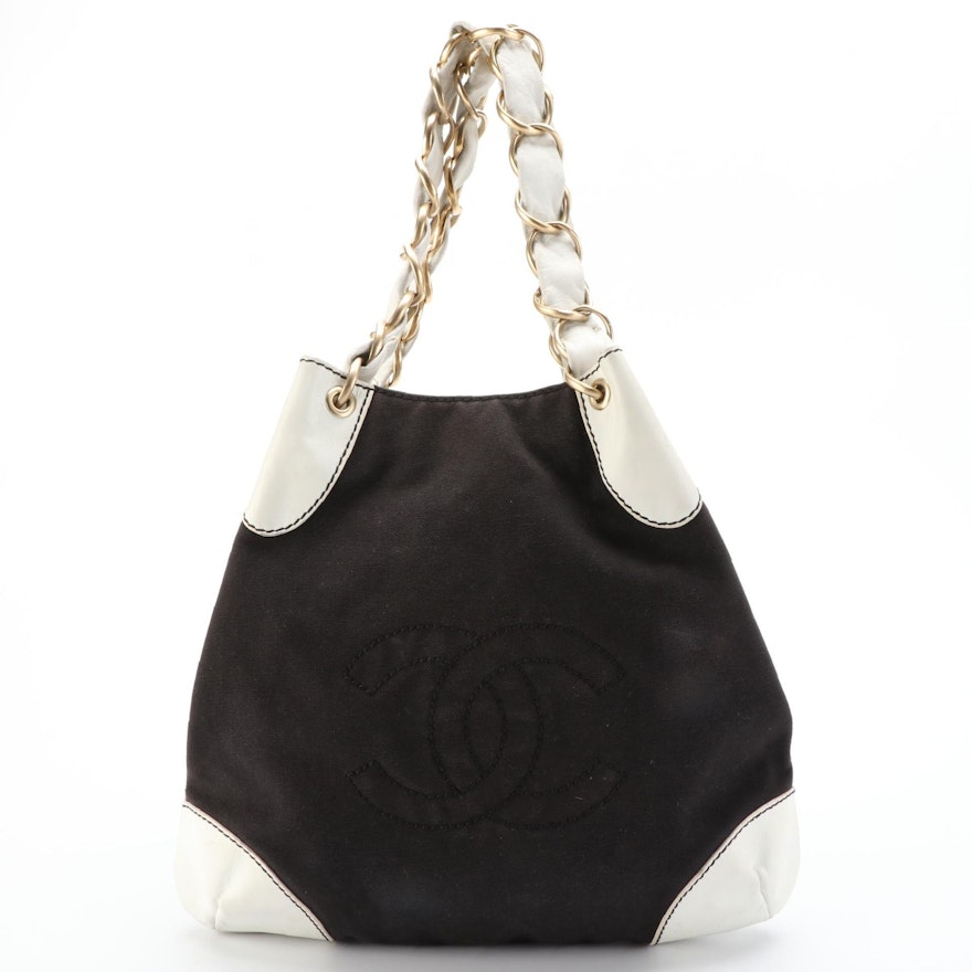 Chanel Canvas and Leather Shoulder Bag