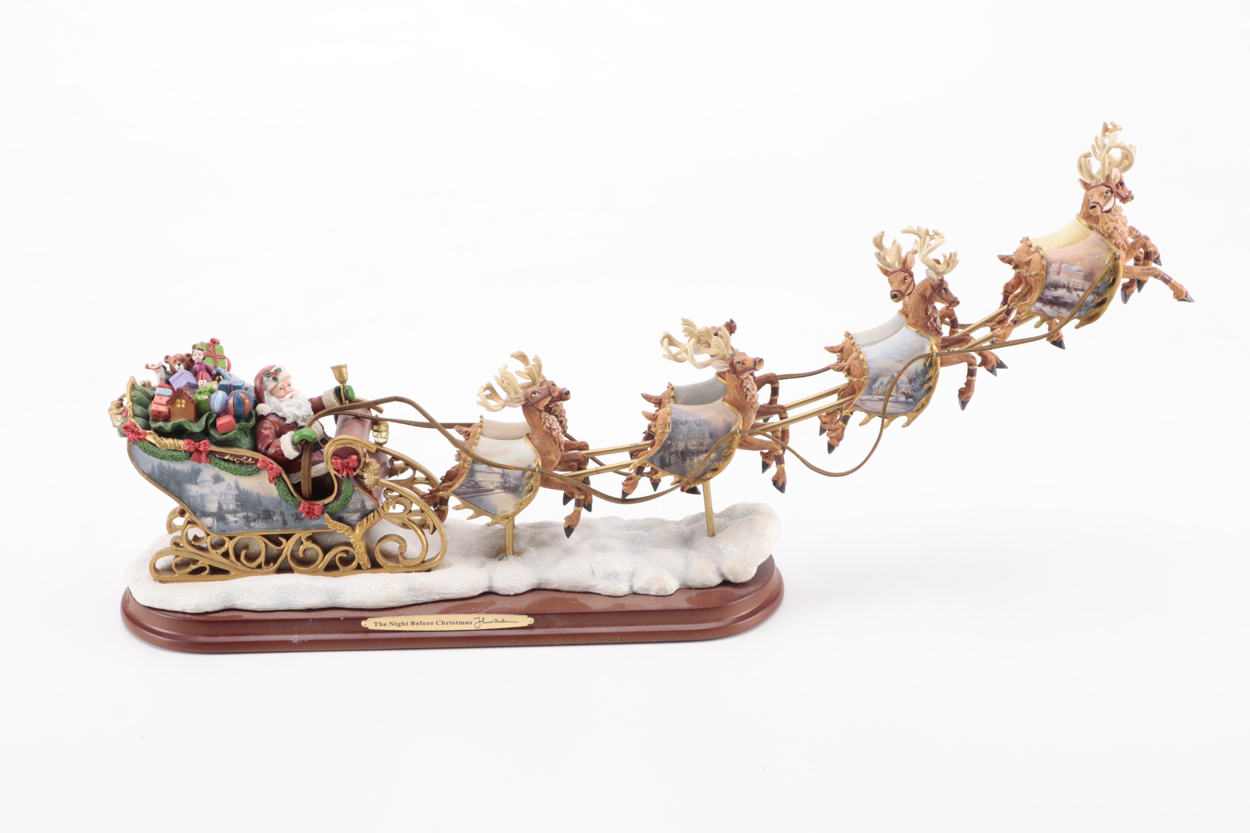 Christmas Table Decor Featuring Thomas Kinkade "The Joy of Christmas"