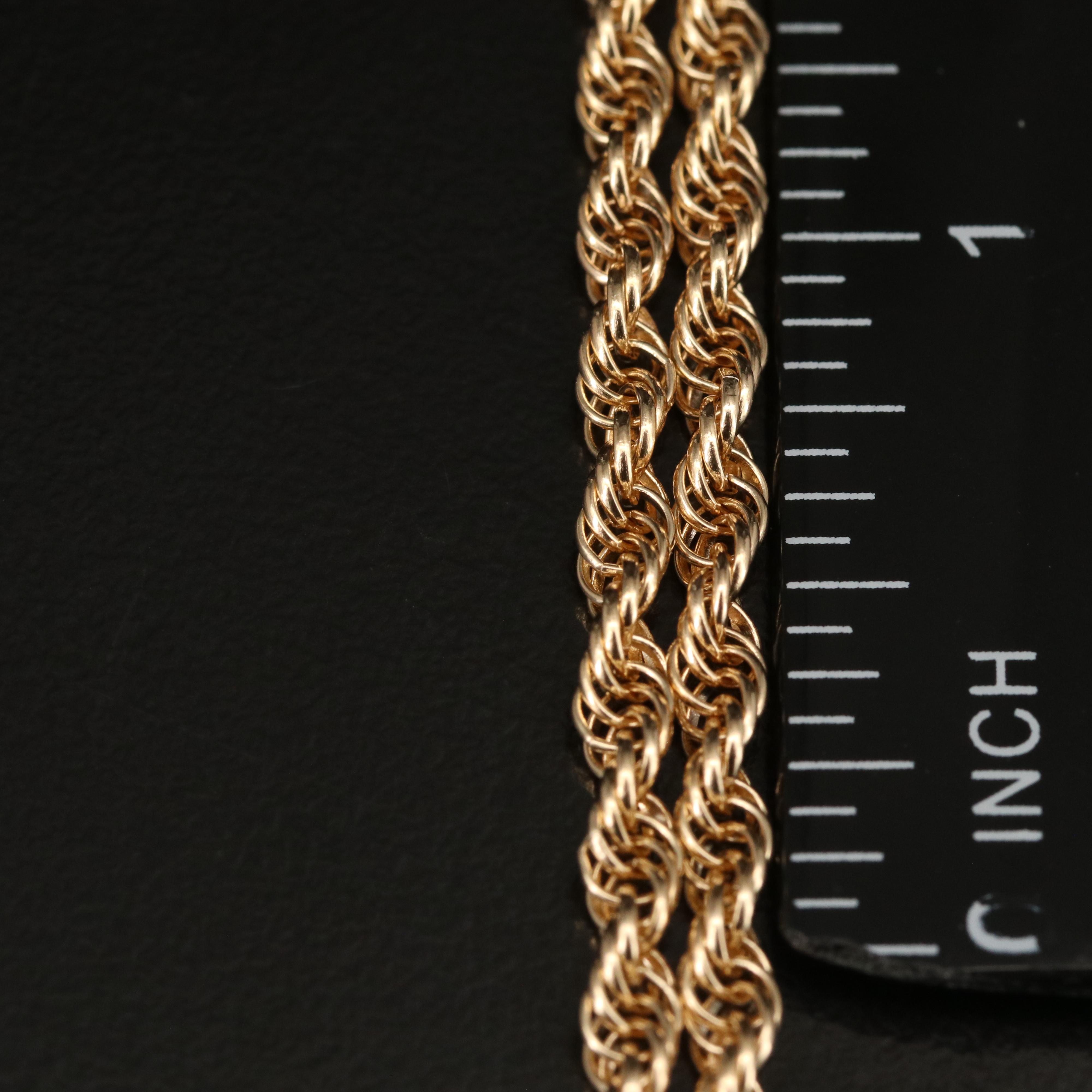 14K Rope Chain Necklace