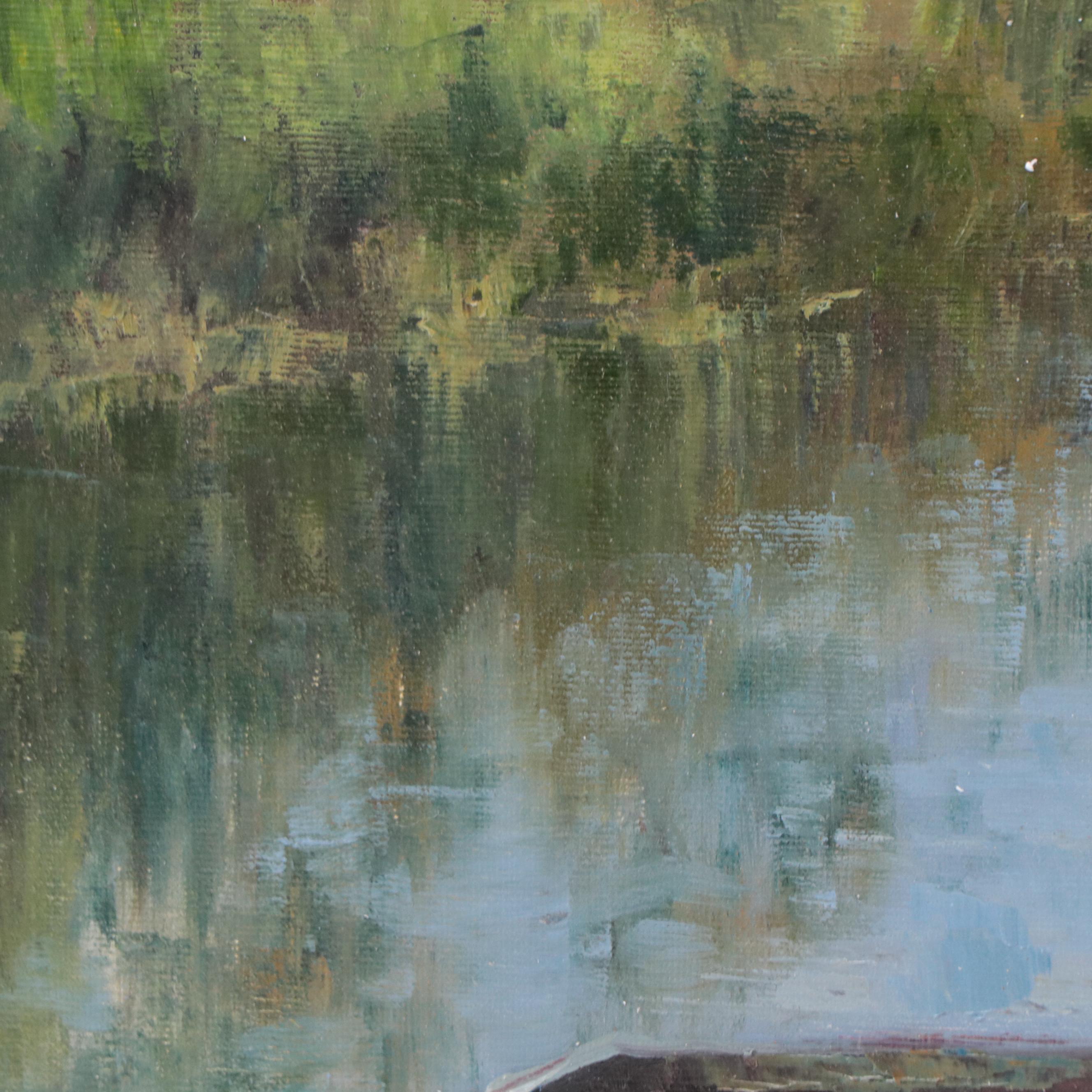 Garncarek Aleksander Oil Painting "Łódka," 2022