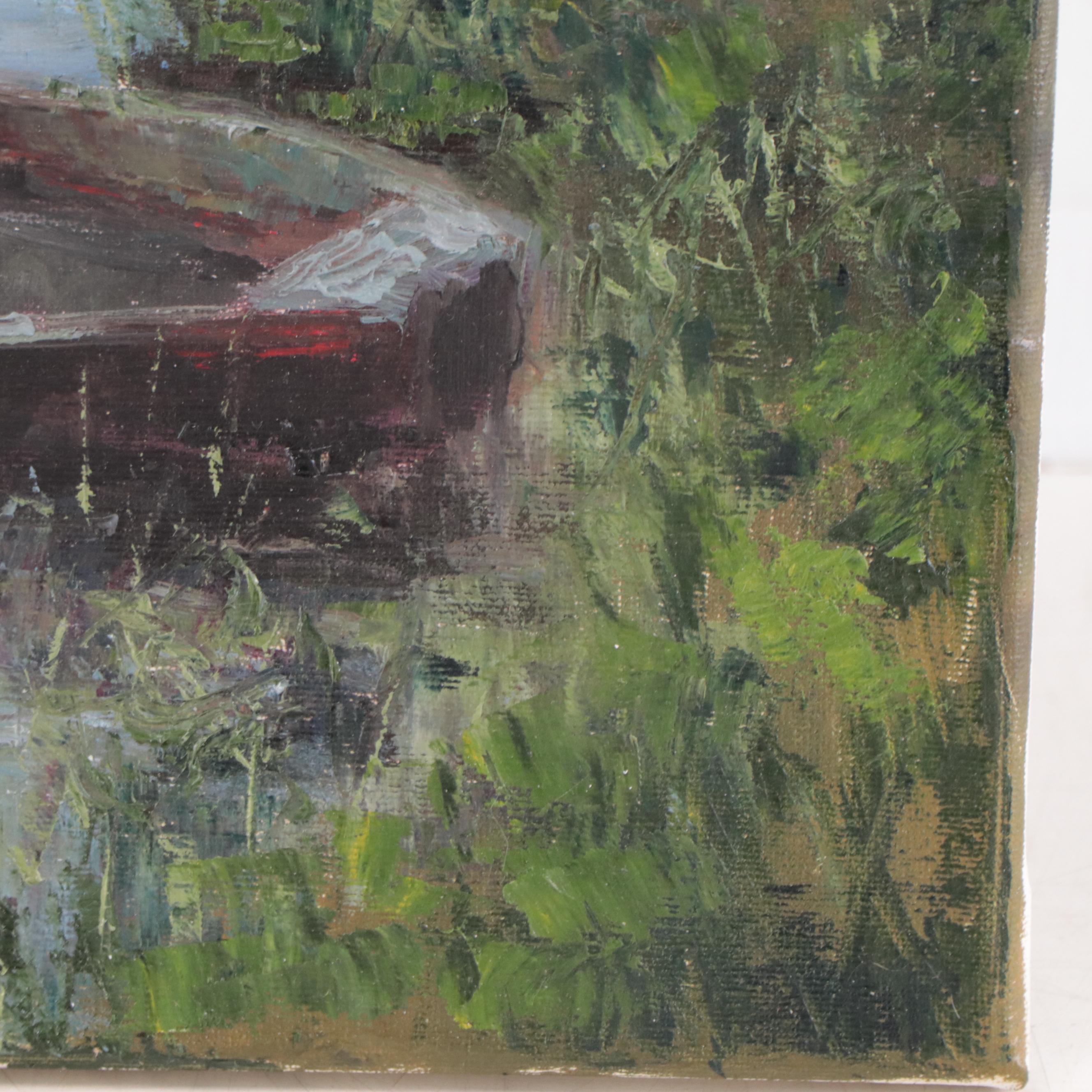 Garncarek Aleksander Oil Painting "Łódka," 2022