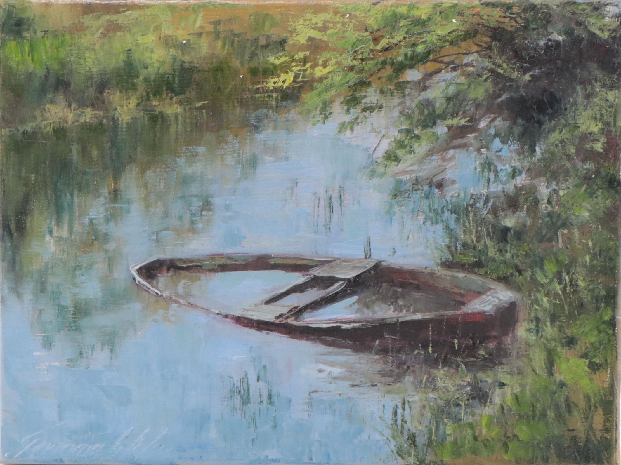 Garncarek Aleksander Oil Painting "Łódka," 2022