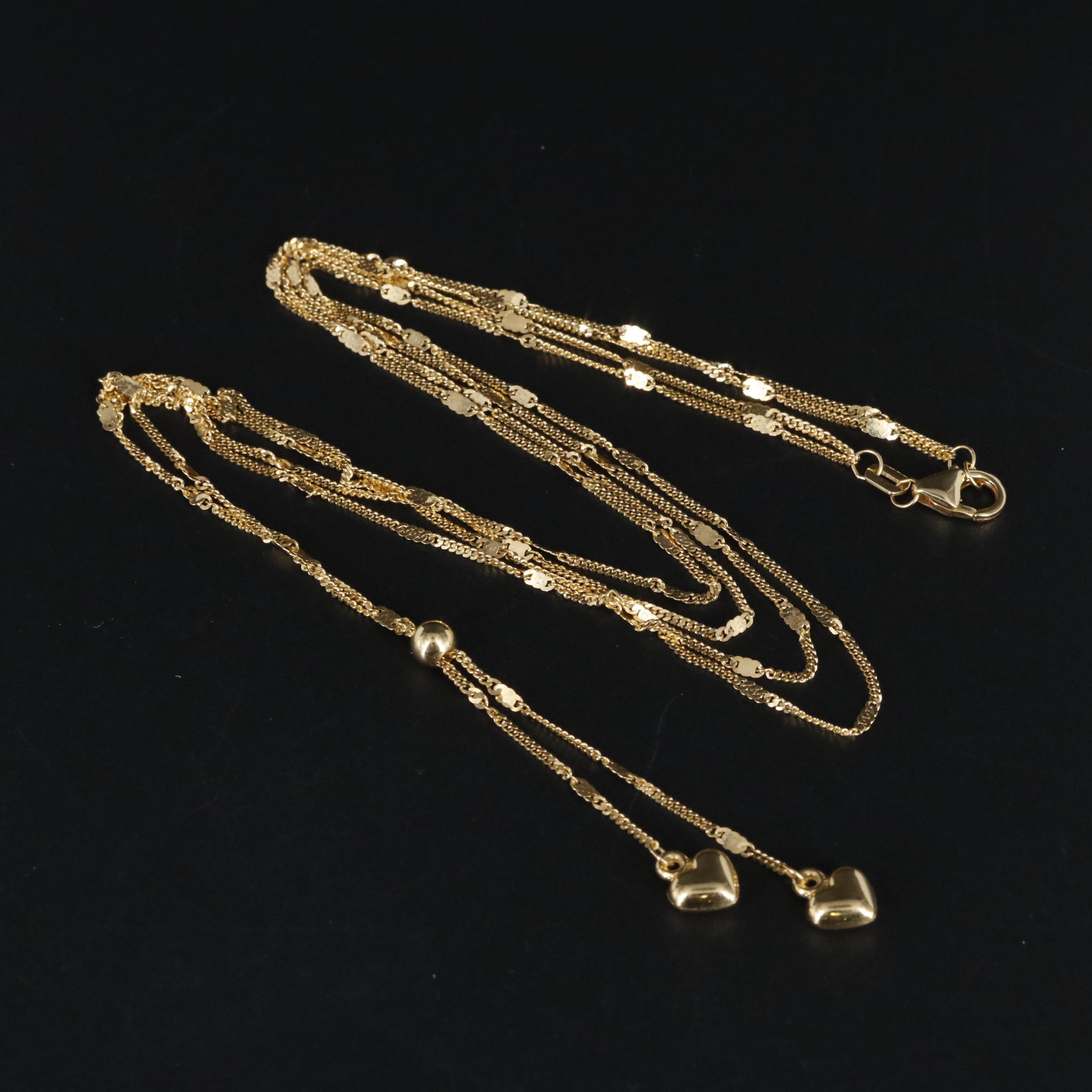 14K Layered Serpentine Chain Necklace