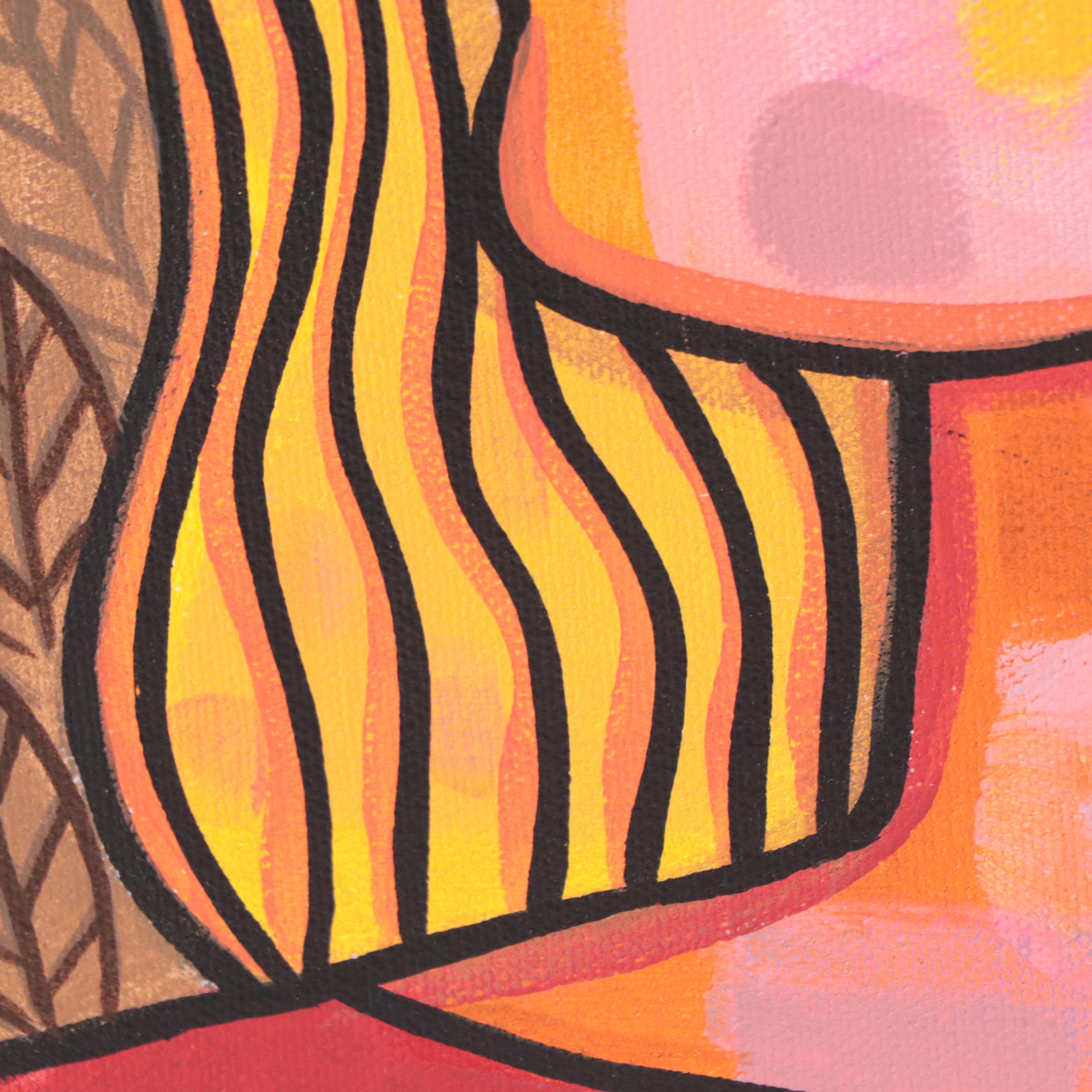 Michel Blázquez Acrylic Painting "The Whisper," 2023