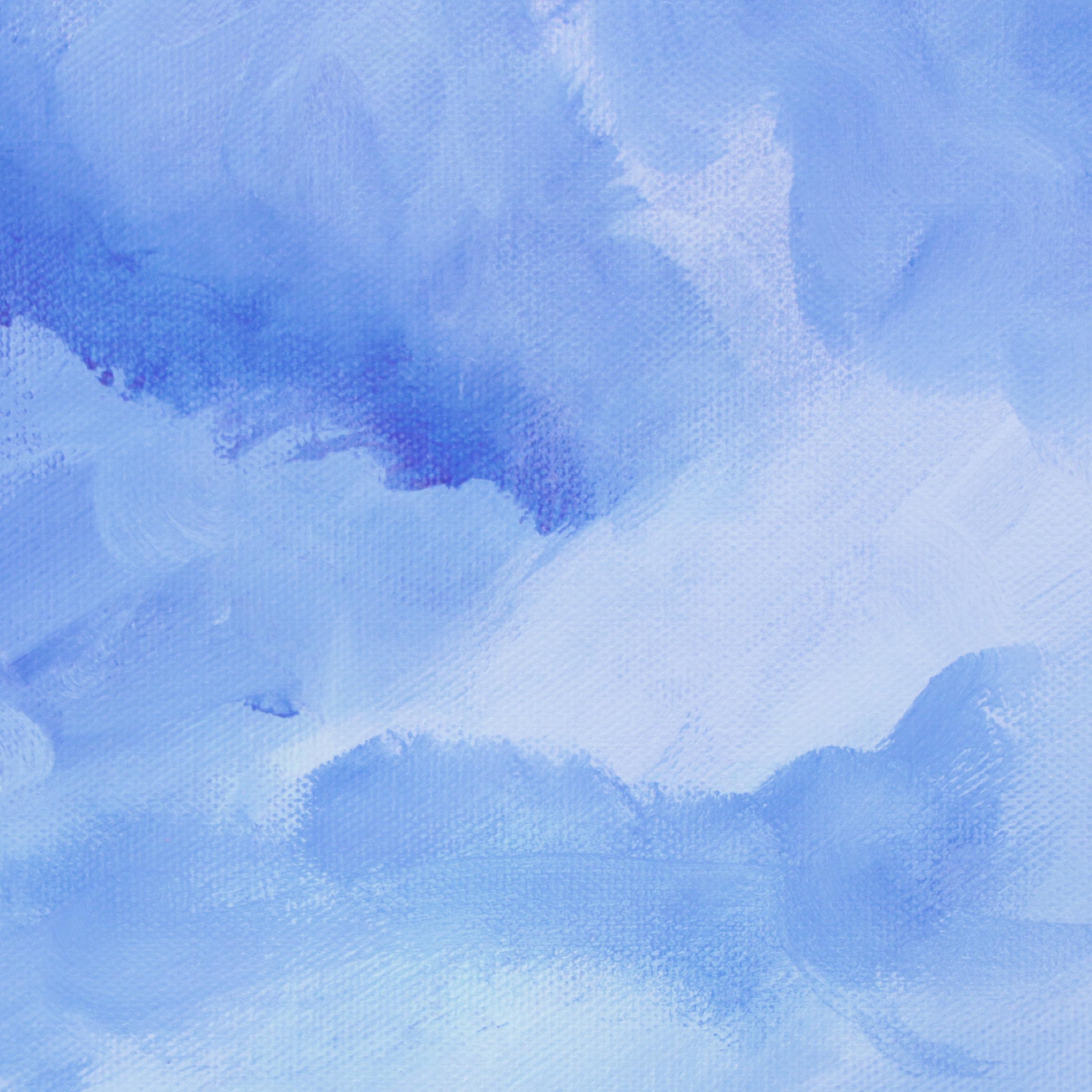 Milagros Pongo Landscape Mixed Media Painting "Sinai," 21st Century