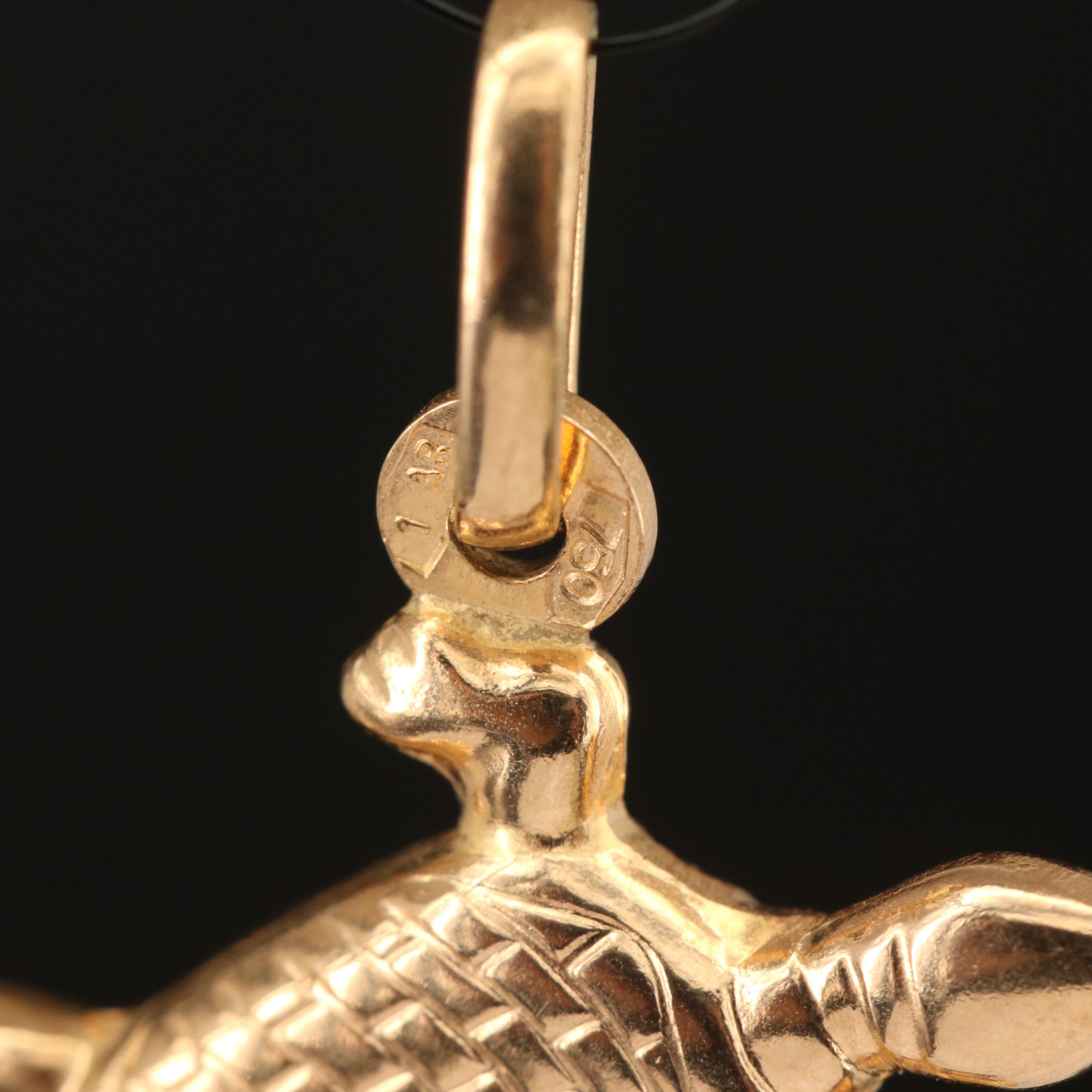 Vintage 18K Turtle Charm
