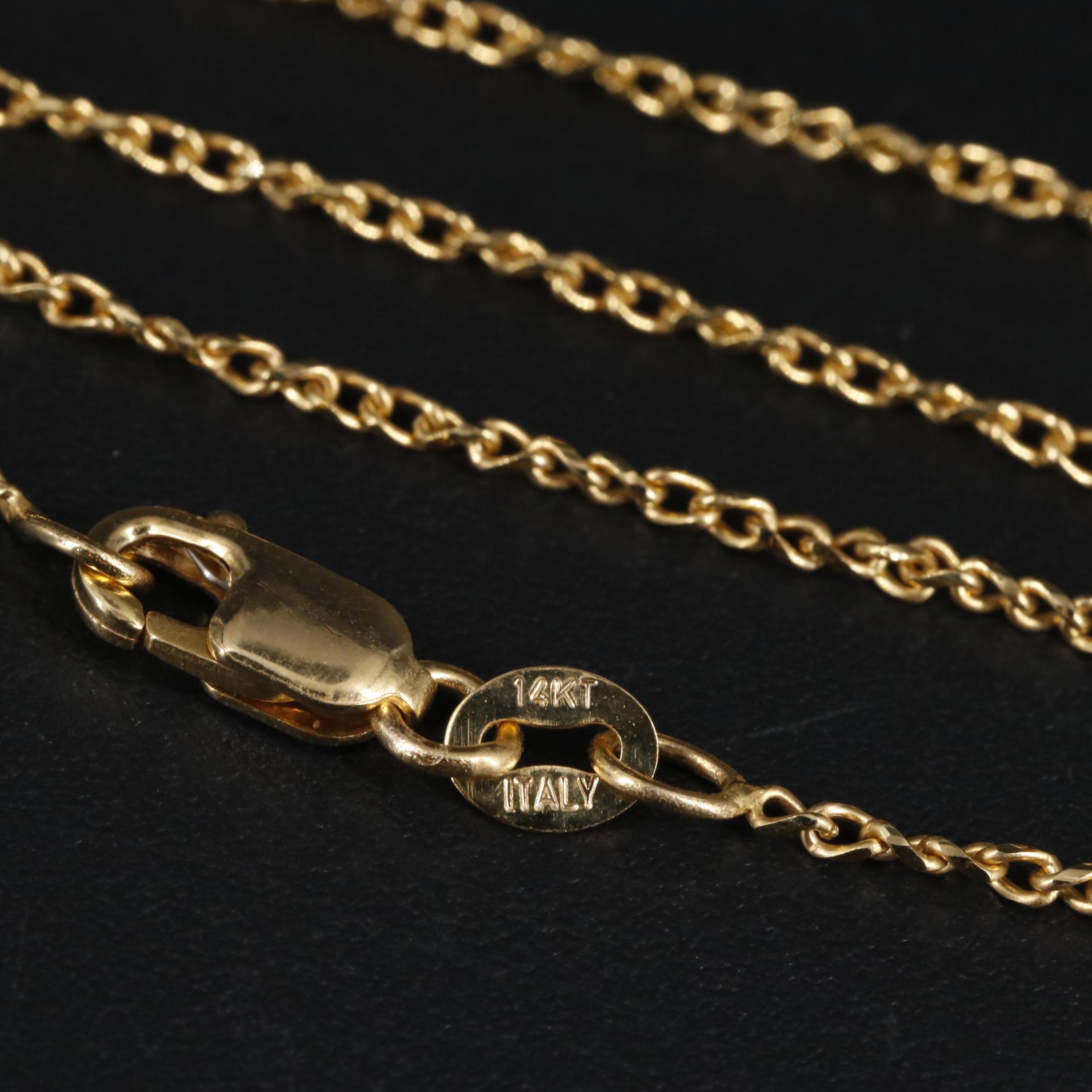 14K Curb Chain Necklace