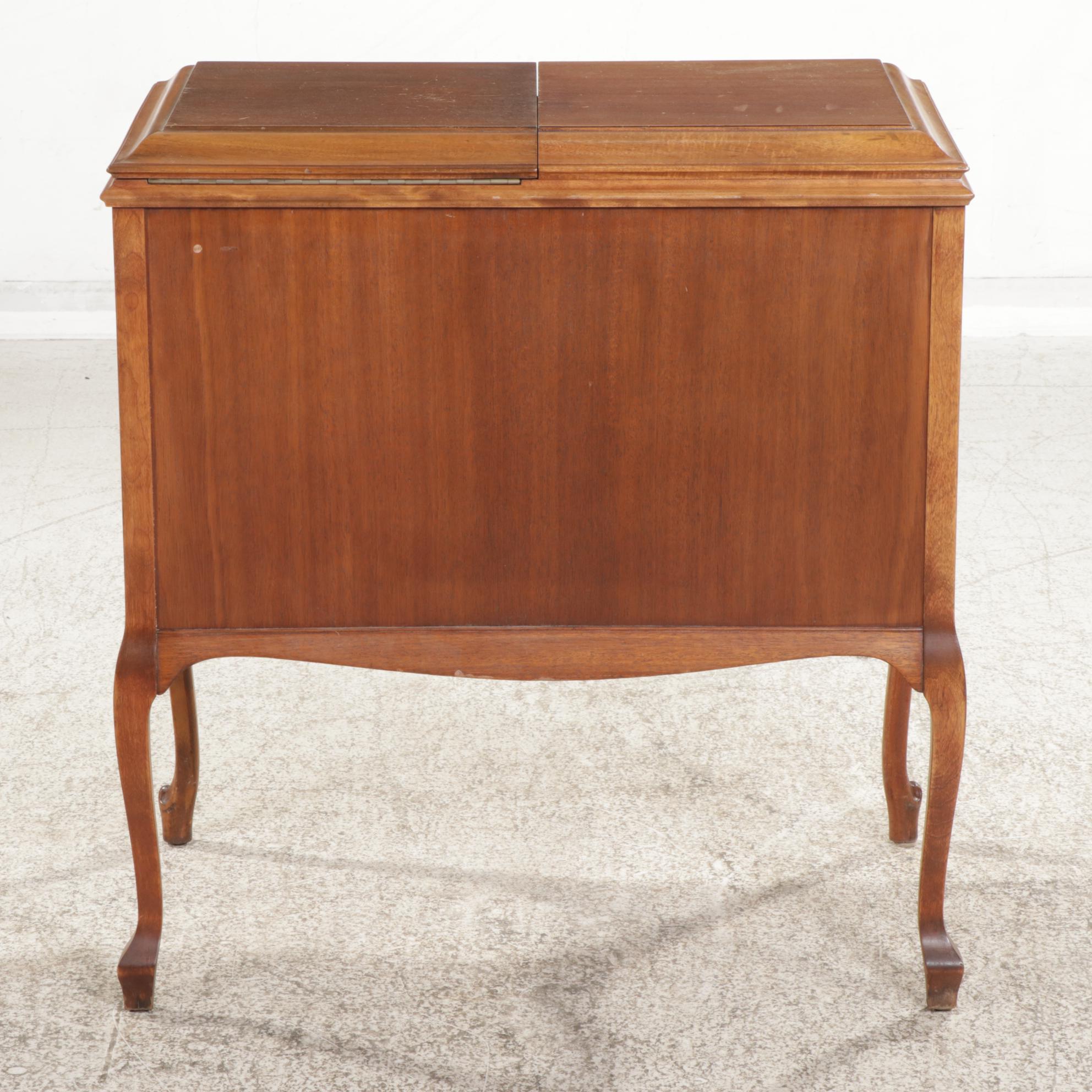 French Style Walnut Cabinet from Victor Record Player, Early 20th Century
