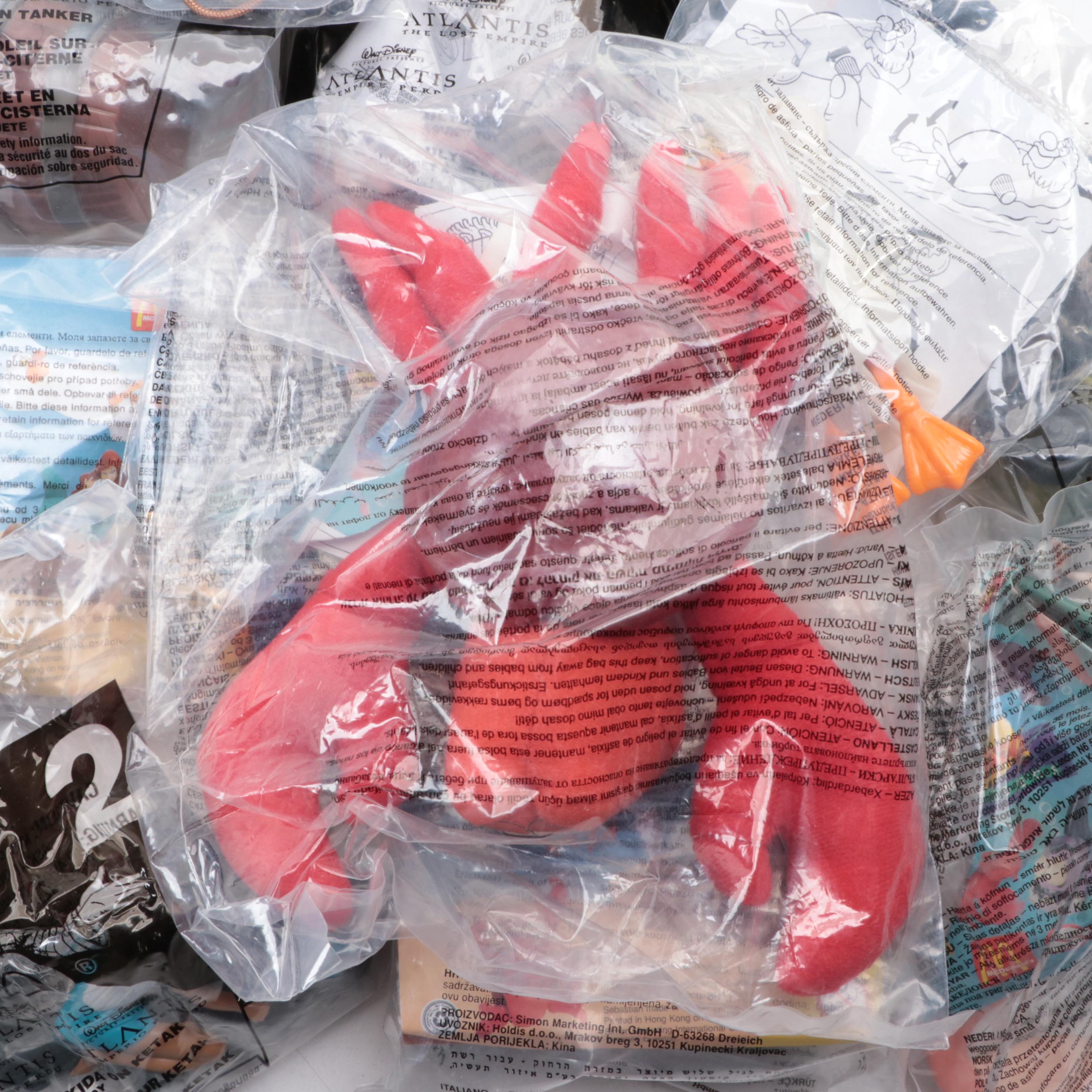 McDonald's Disney "The Little Mermaid" Toy Set with More McDonald's Disney Toys