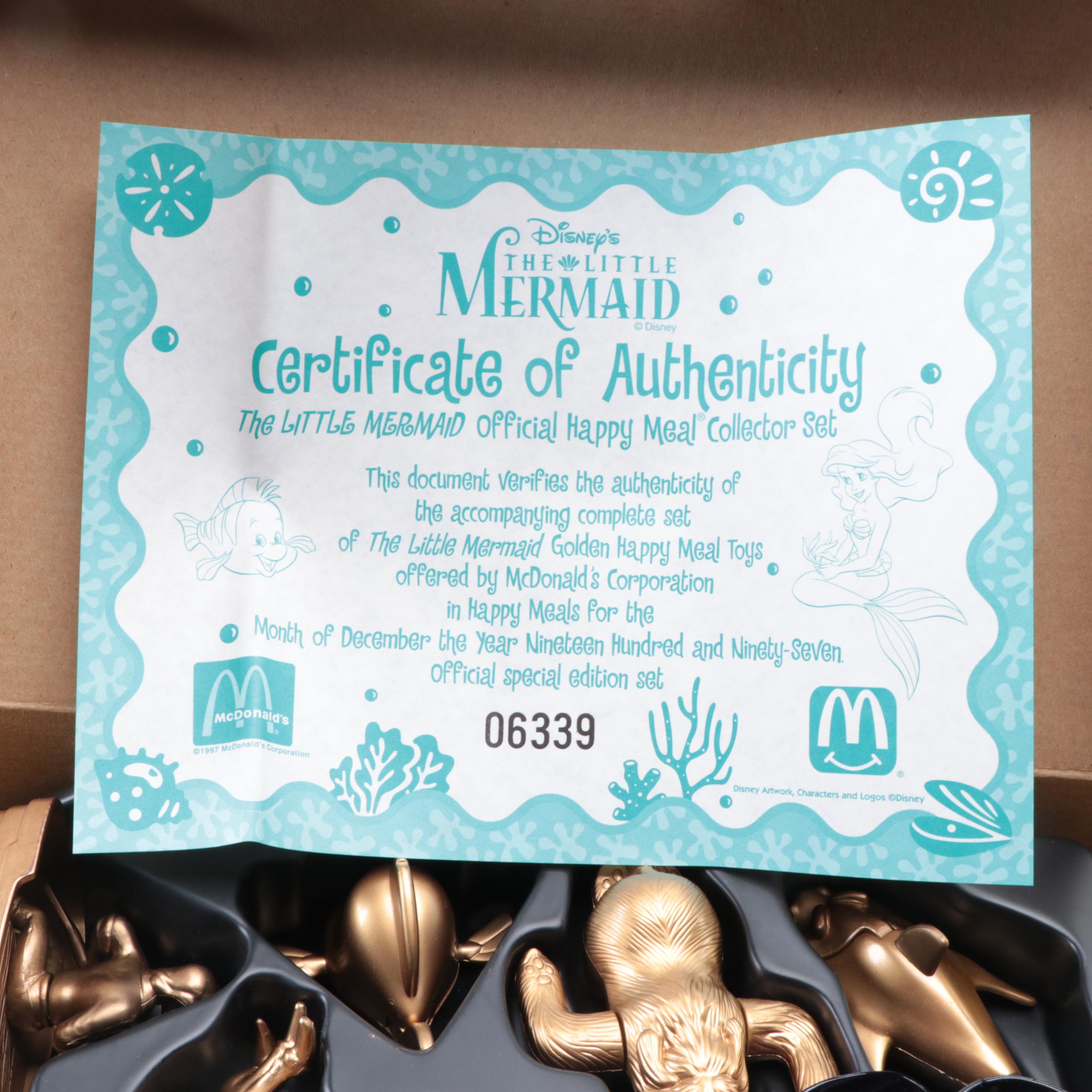 McDonald's Disney "The Little Mermaid" Toy Set with More McDonald's Disney Toys