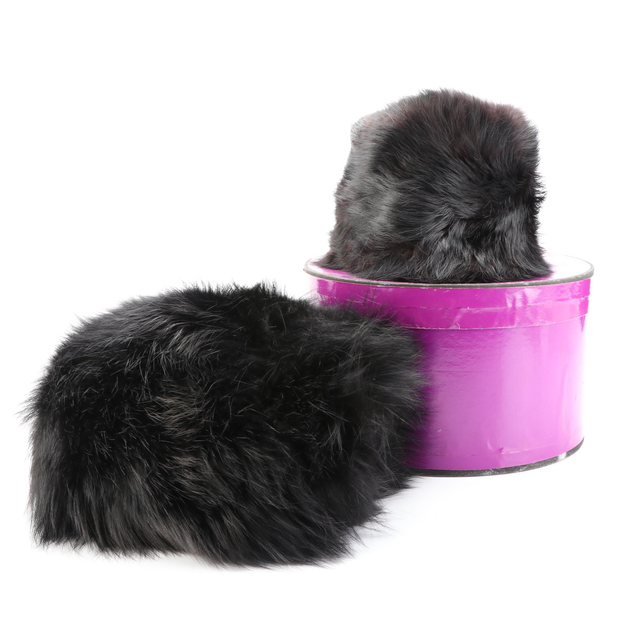 Mr. John Black Fox Fur Cloche and Muff with Box from Sincerely, Jenny