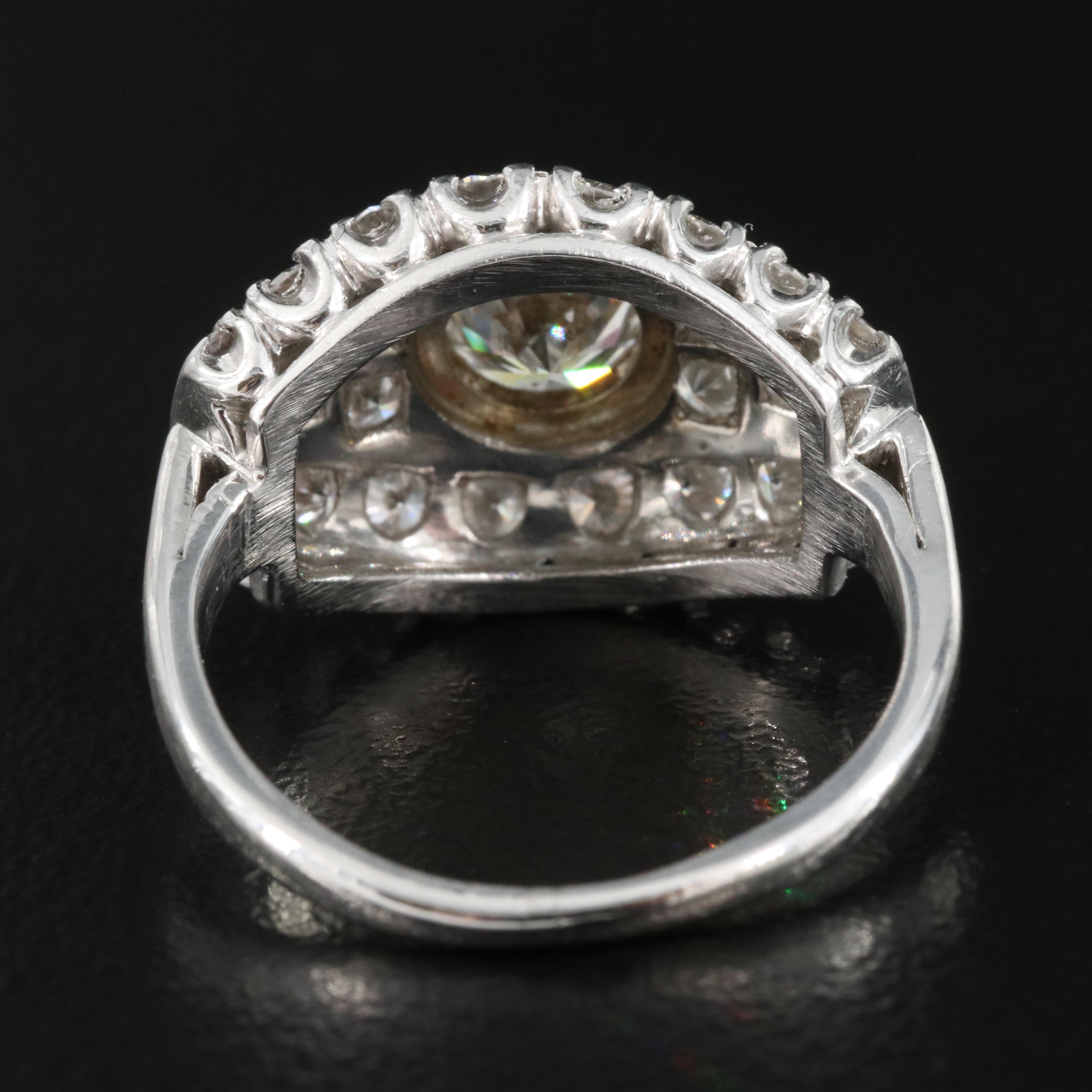 Platinum 2.12 CTW Diamond Cluster Ring