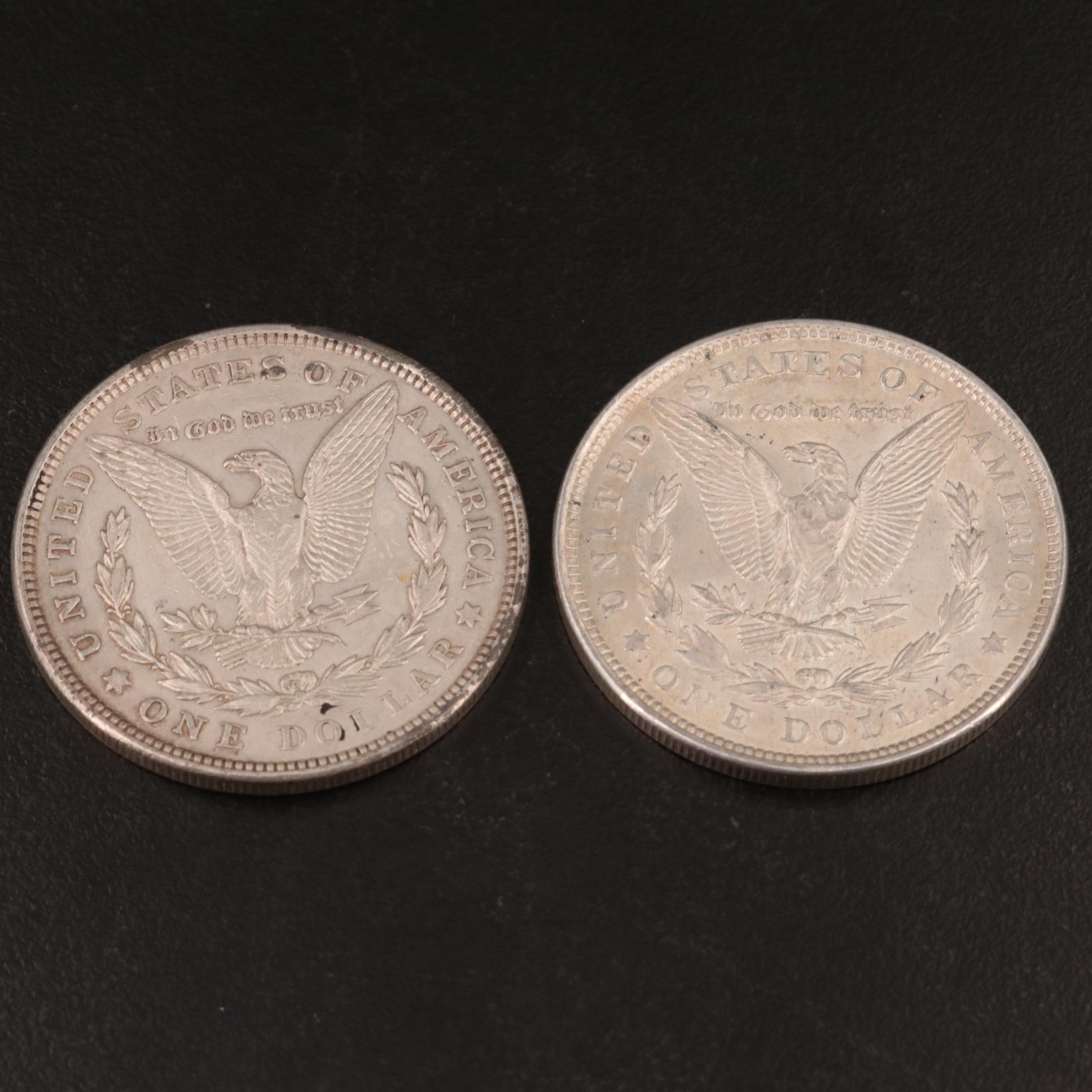 Two 1921 Morgan Silver Dollars