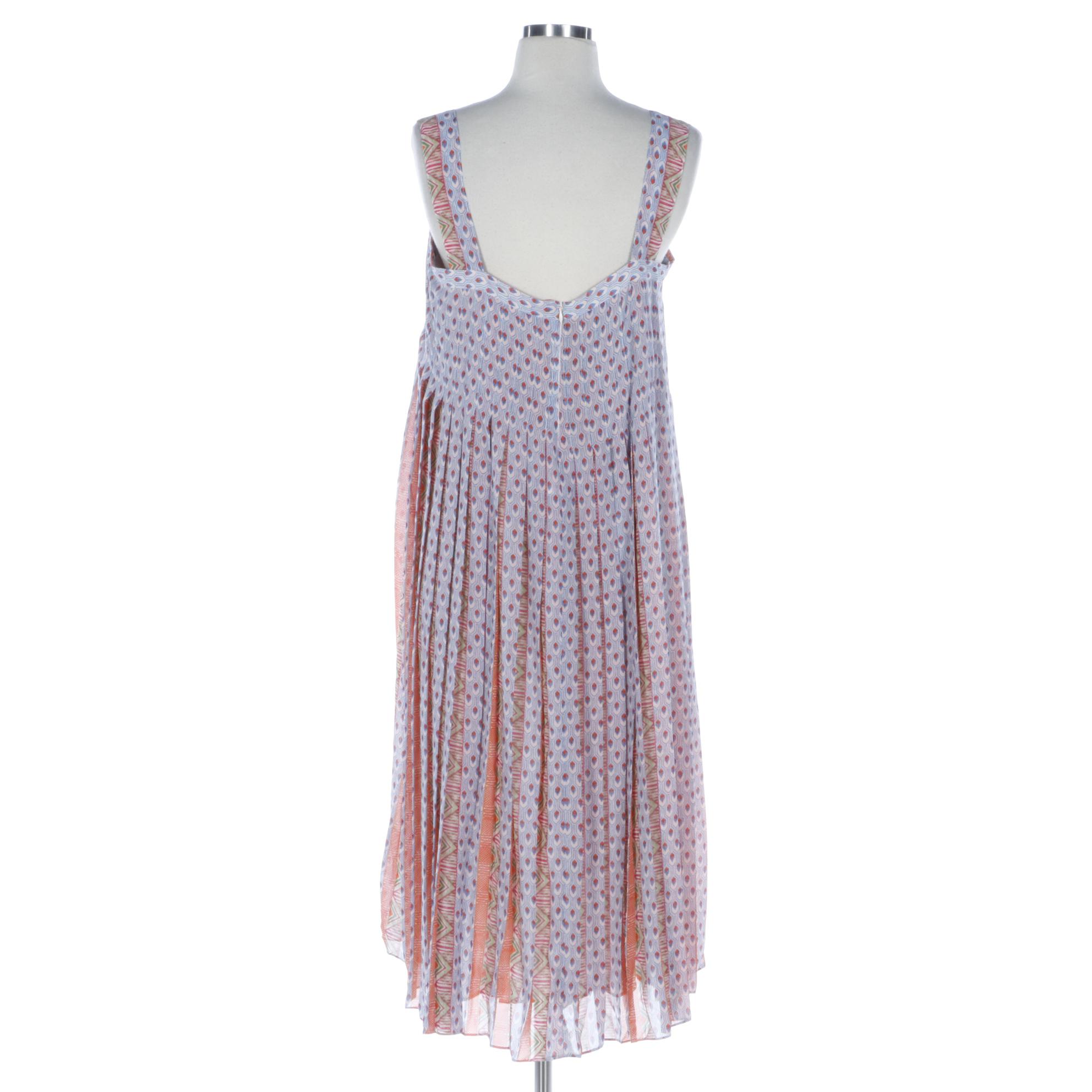 Maeve by Anthropologie Dress in Pleated Print